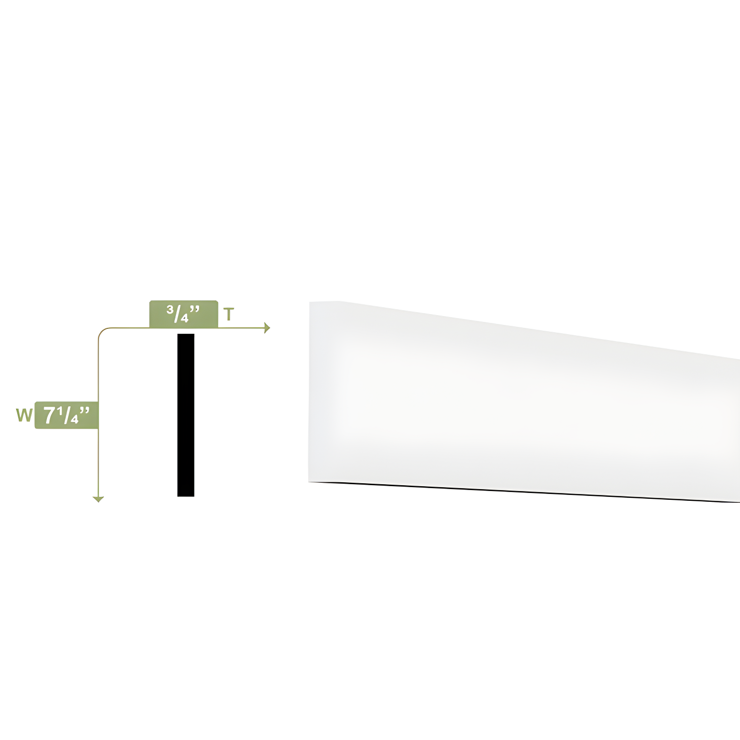 Ekena Millwork H 96'' W D Plastic Casing