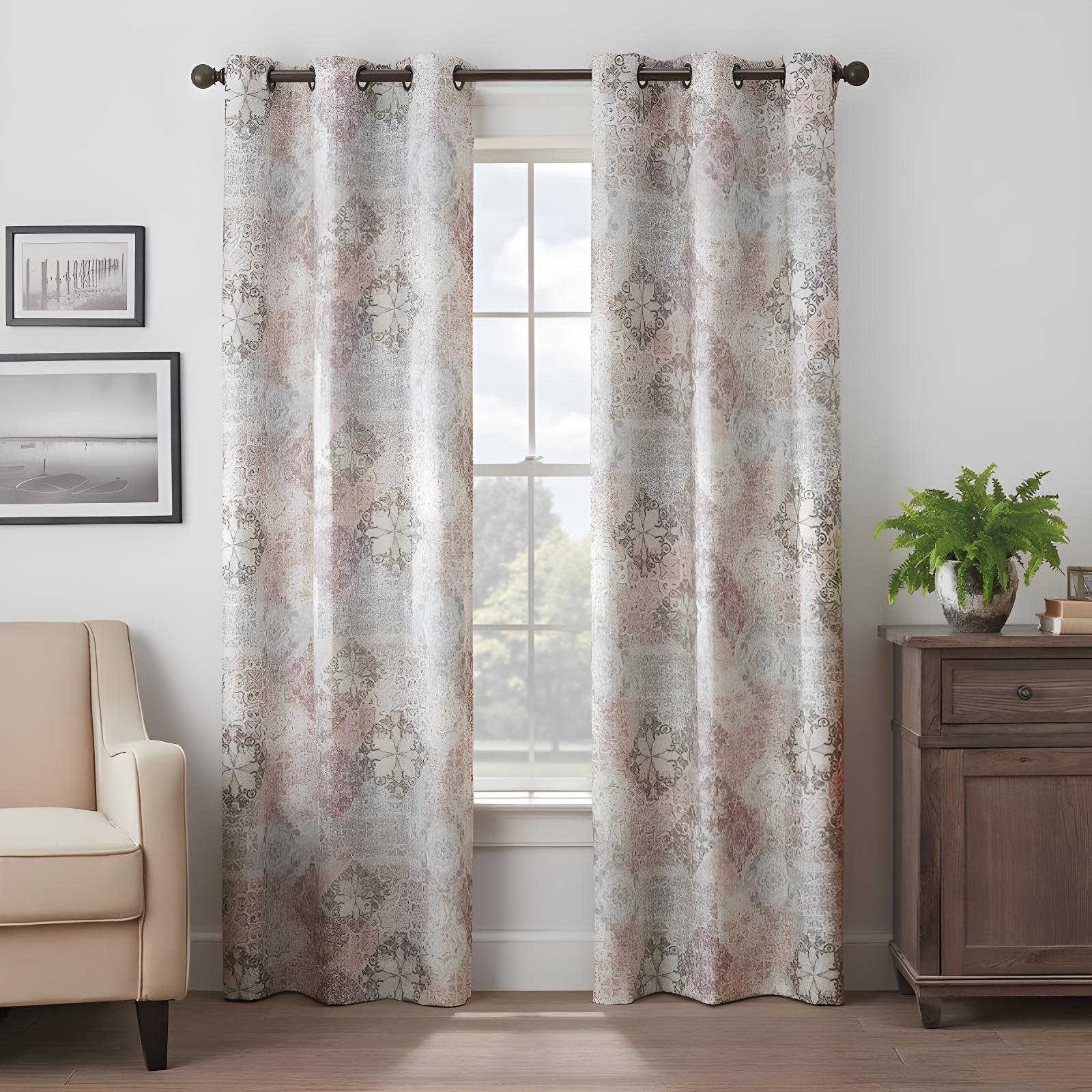 Eclipse Eclipse Martina Medallion Absolute Zero 100% Blackout Window Panel
