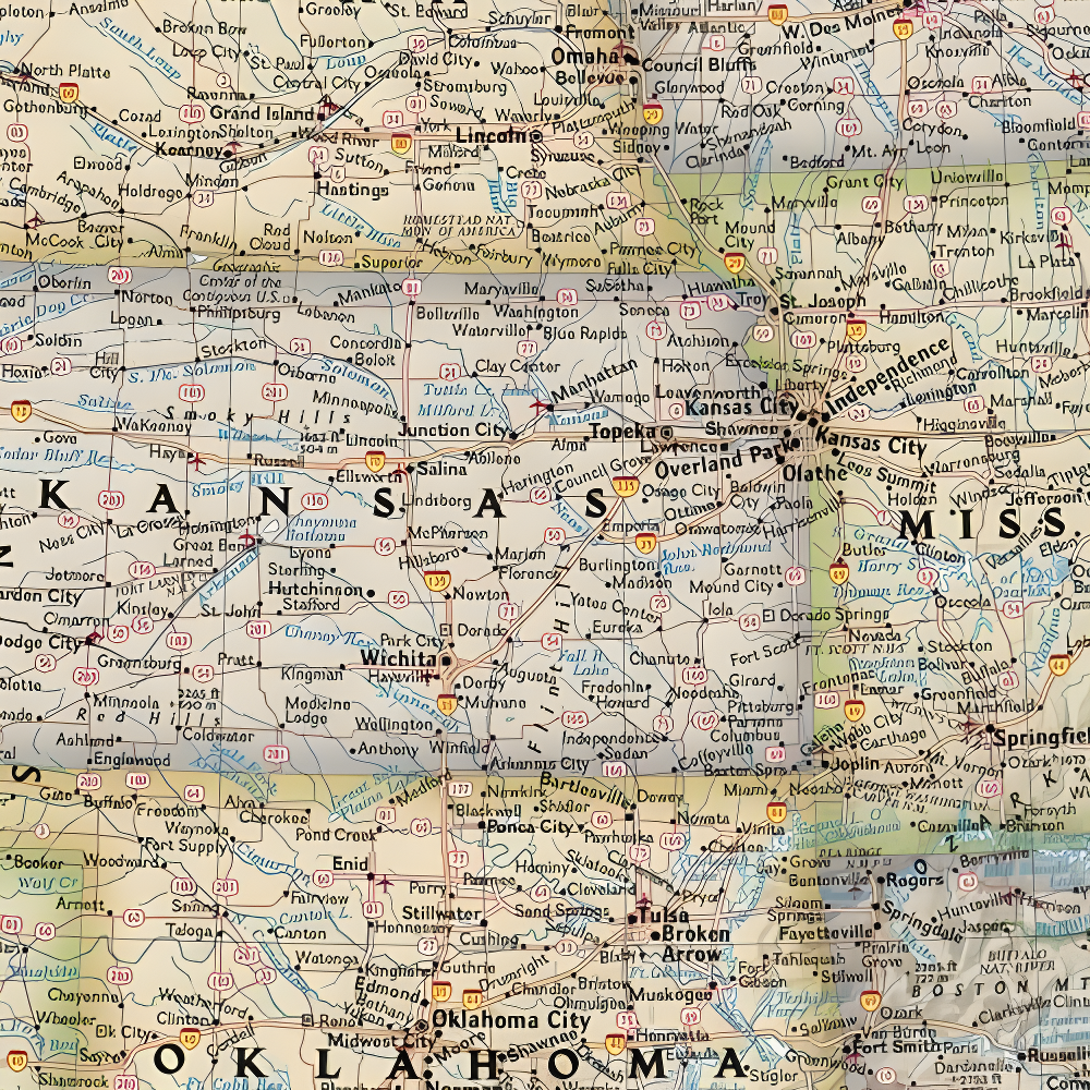 United States Executive Wall Map