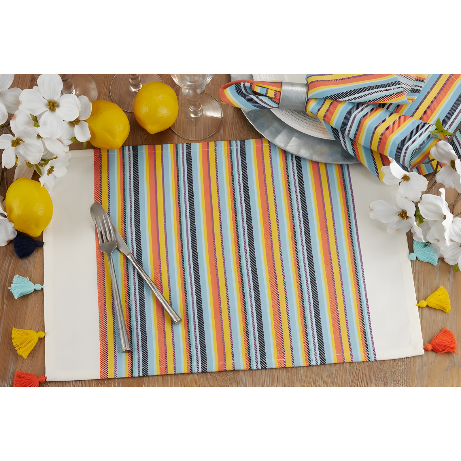 Saro Valentina Color Splash Placemat (Set of 4)