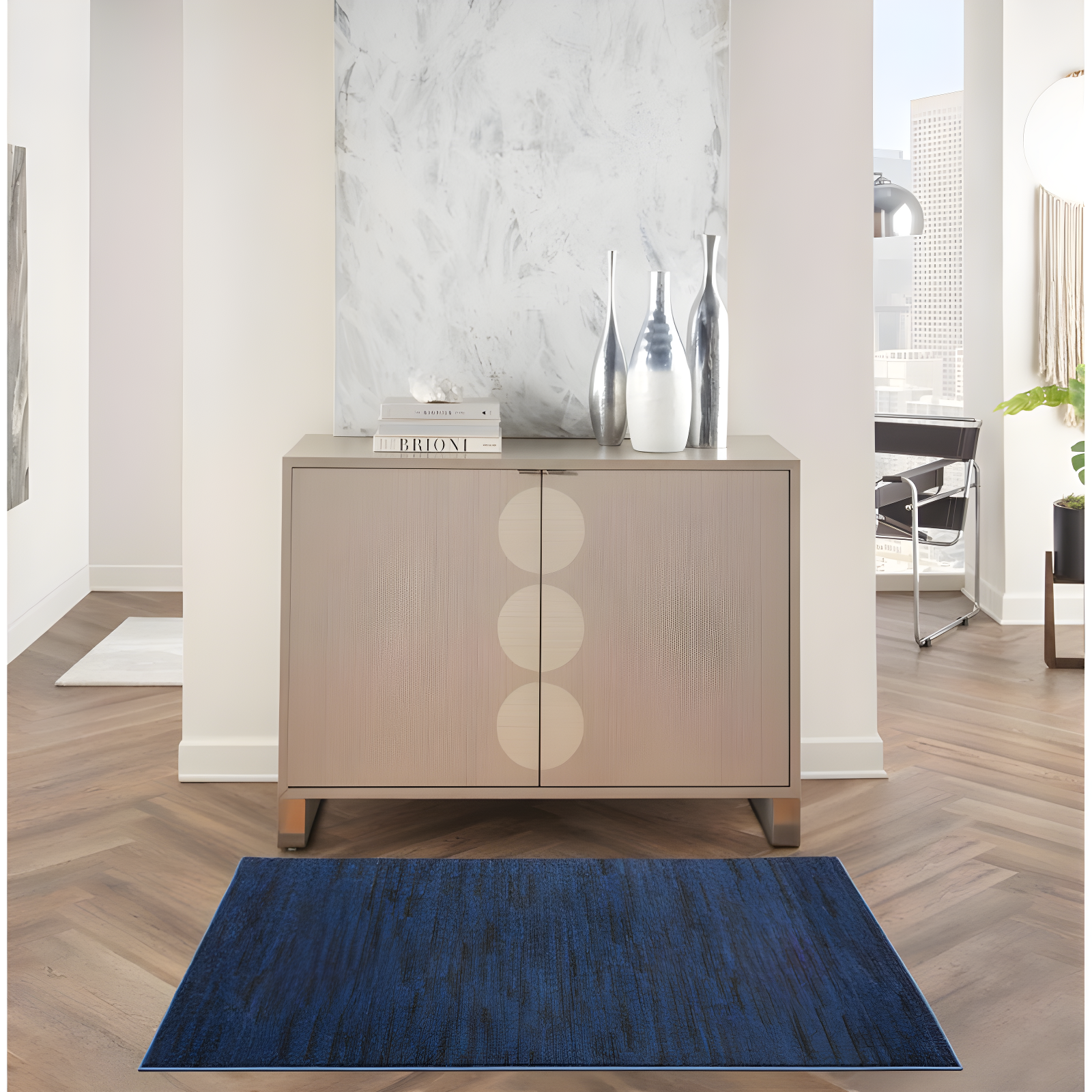 Nourison Nourison Essentials NRE01 Indoor/outdoor Area Rug - Midnight Blue 3' x 5'