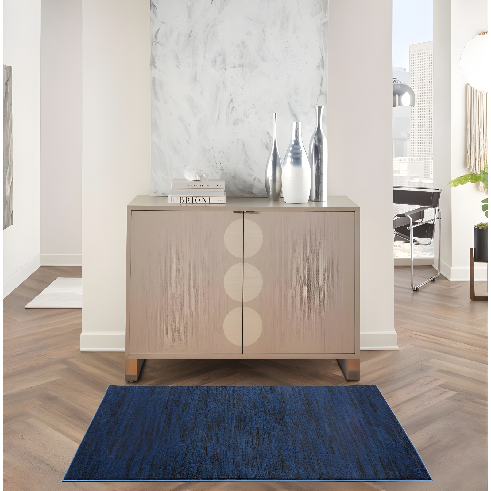 Nourison Nourison Essentials NRE01 Indoor/outdoor Area Rug - Midnight Blue 3' x 5'