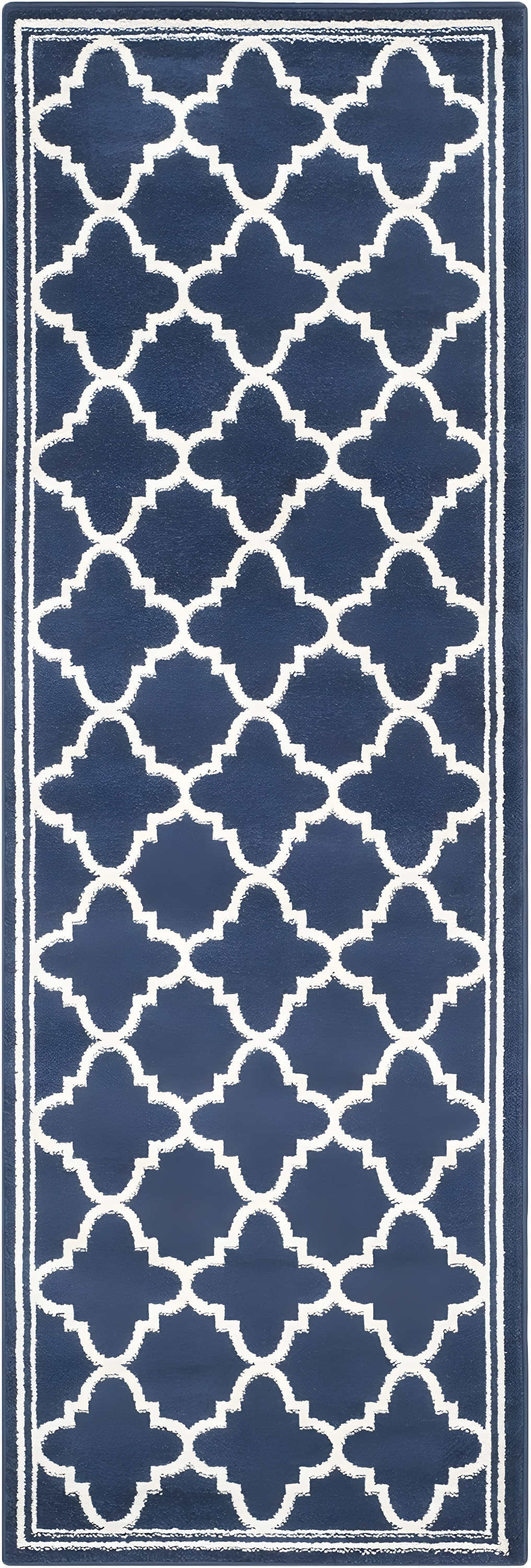 Amherst AMT422 Power Loomed Indoor Runner Rug - Navy/Beige - 2'3"x7' - Safavieh