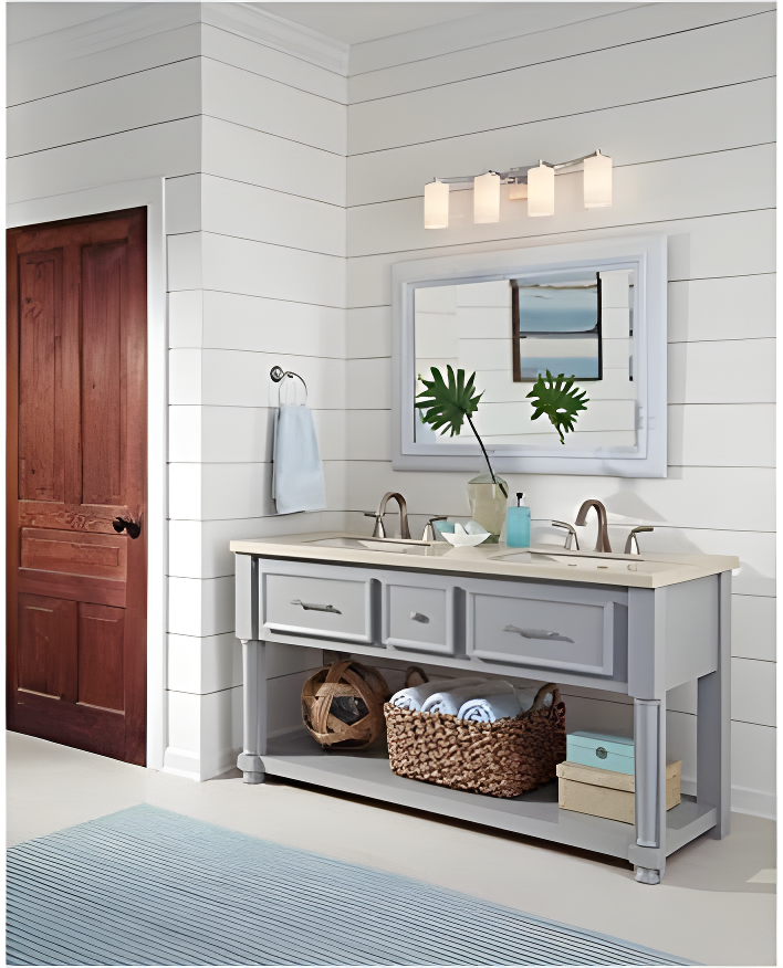 Sea Gull Lighting 4439104-05 Hettinger Four Light Wall/Bath Vanity Style Lights, Chrome Finish