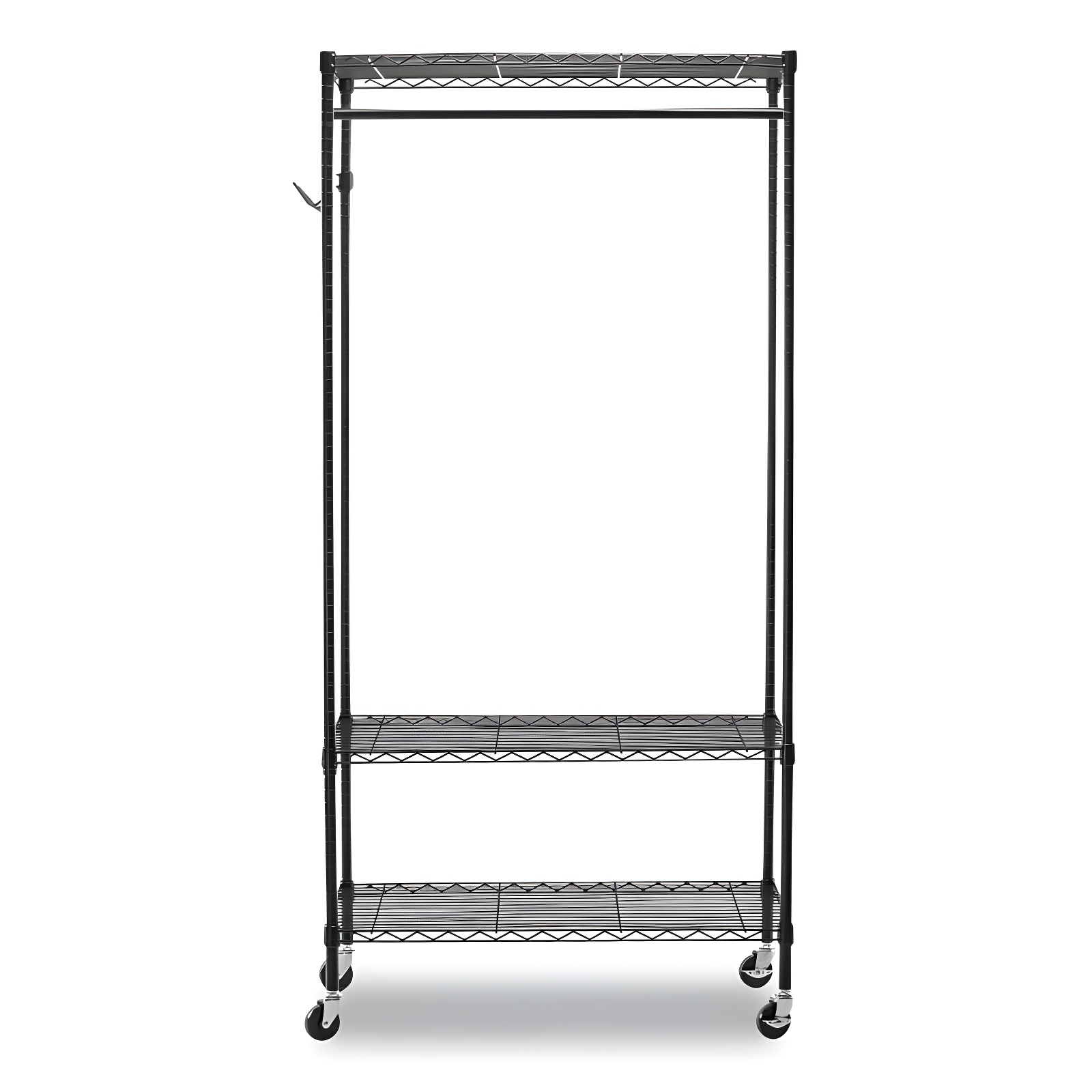 Alera® Wire Shelving Series Metal Rolling Clothing Rack