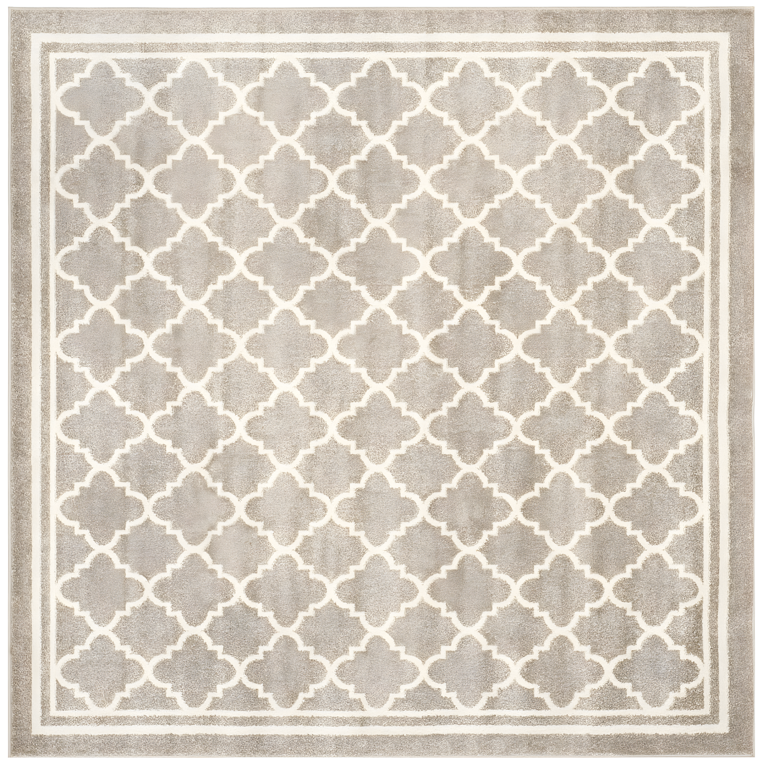 Amherst AMT422 Power Loomed Indoor Area Rug - Wheat/Beige - 7'x7' - Safavieh
