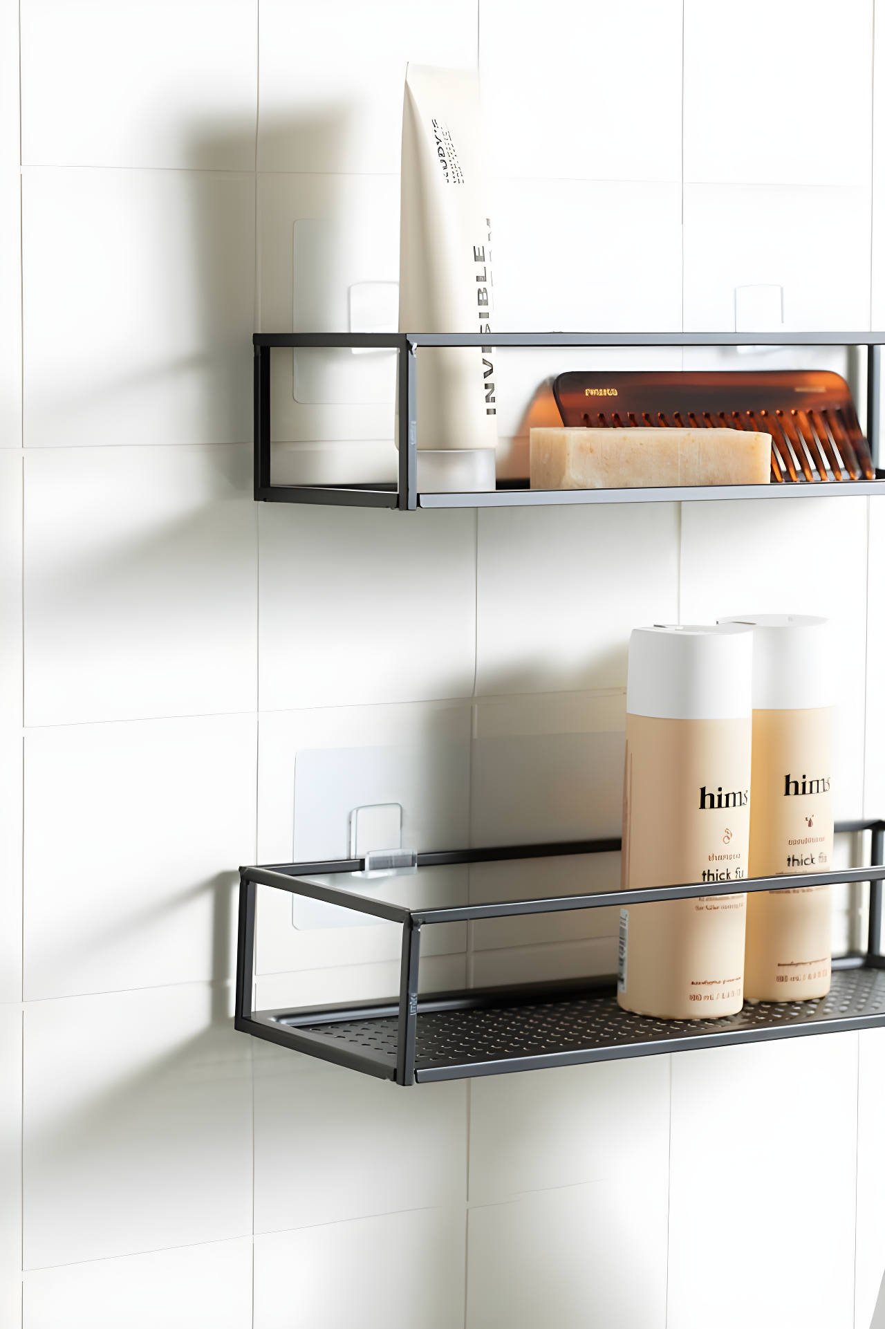 Umbra Cubiko Black Hanging Shower Bins