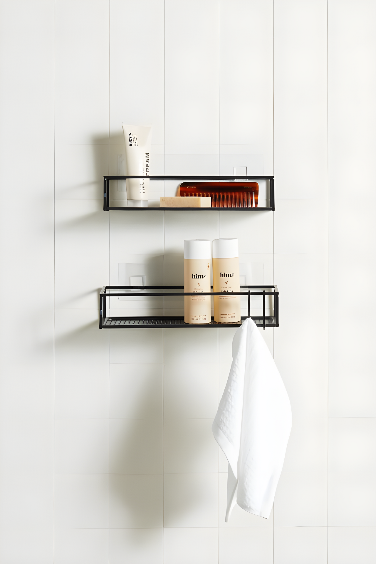 Umbra Cubiko Black Hanging Shower Bins