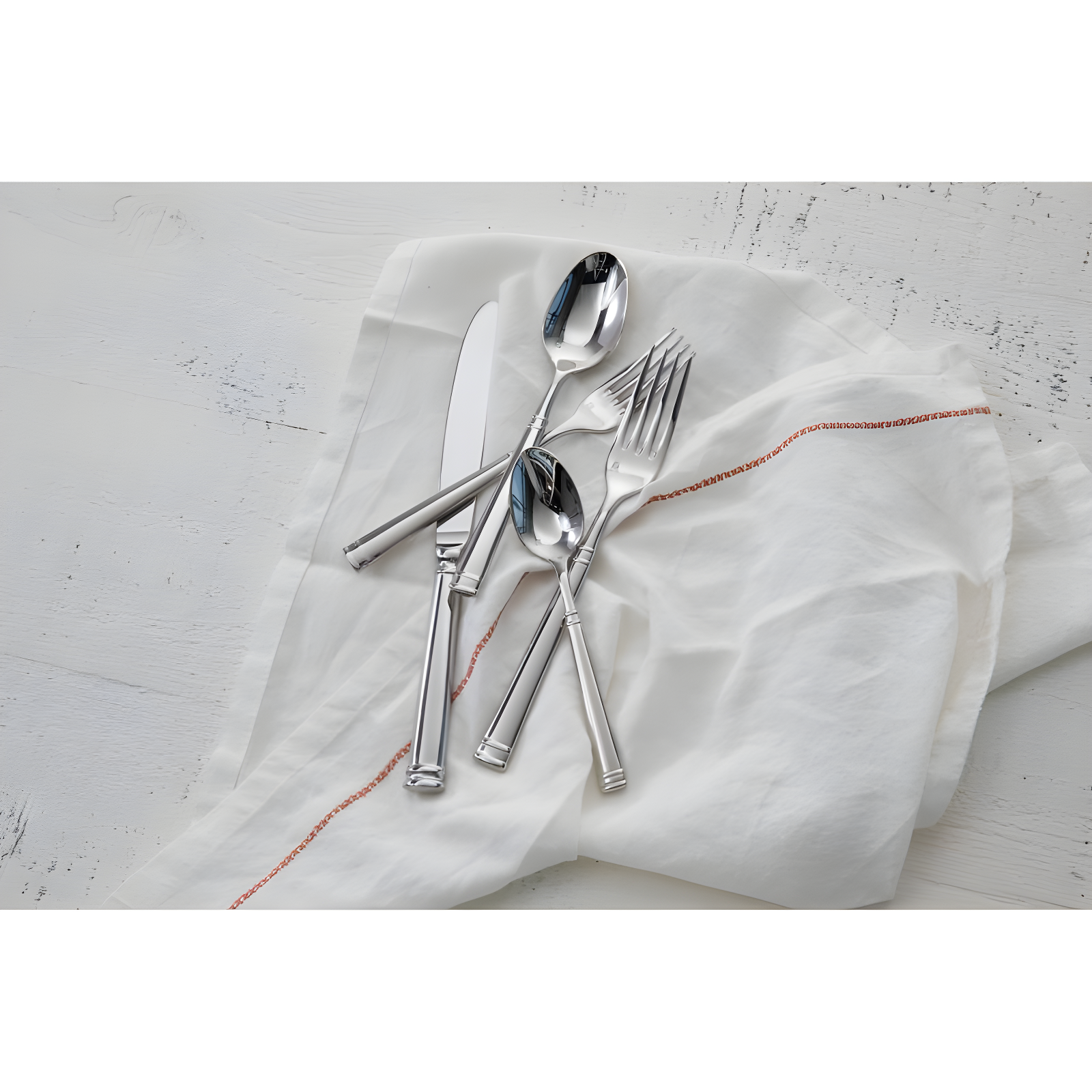 Fortessa Bistro Stainless Steel Flatware Set, Service for 4
