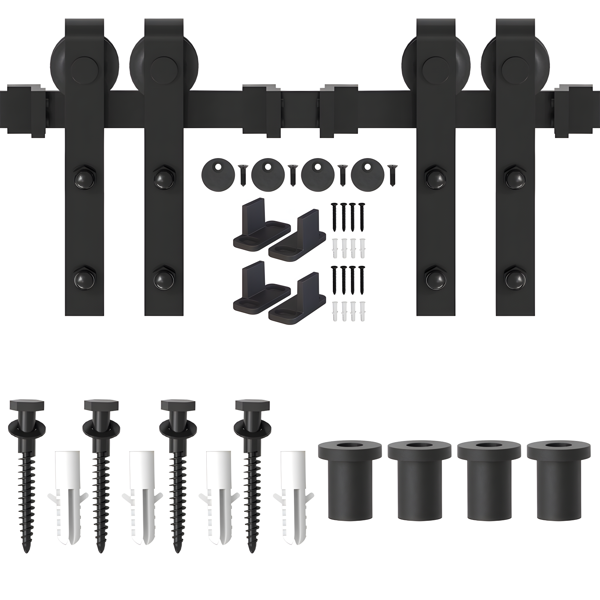 Sliding Standard Double Barn Door Hardware Kit