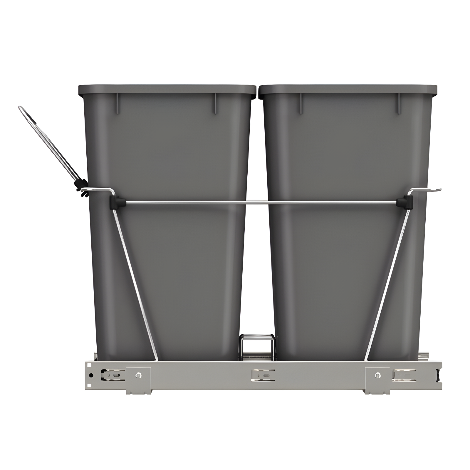 Rev-A-Shelf Double Pull Out Trash Can 27 Qt for Kitchen