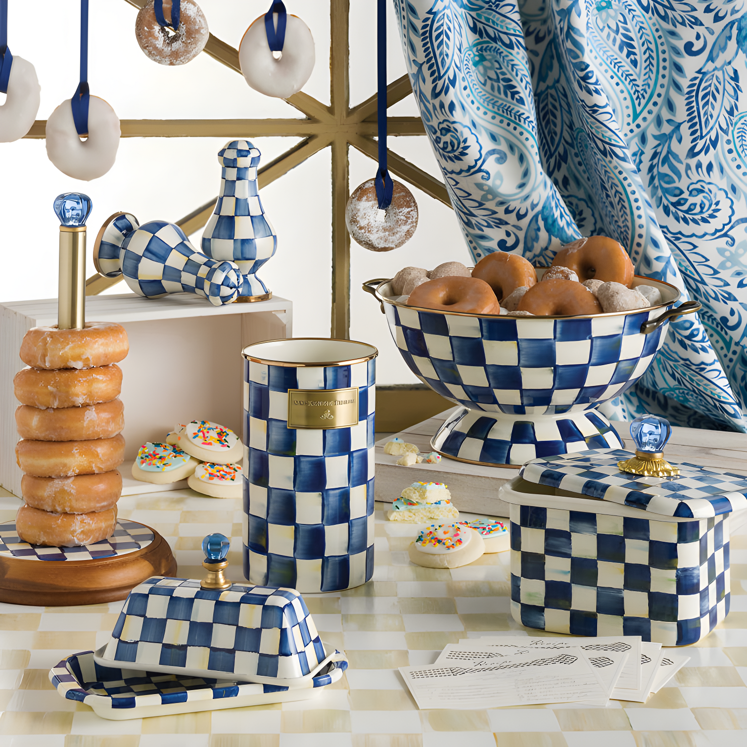 MacKenzie-Childs Check Utensil Crock