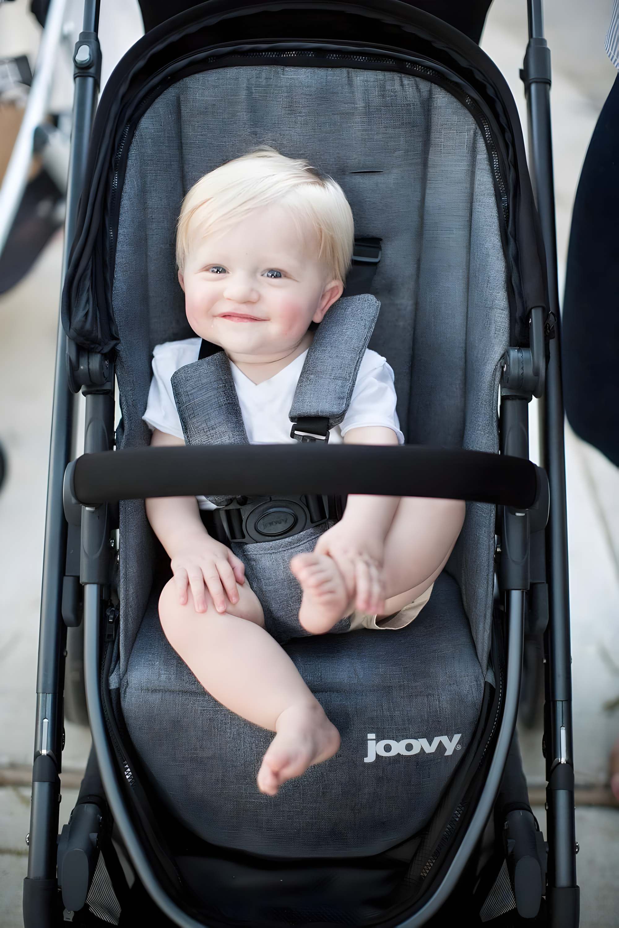 Joovy Qool Convertible Modular Single Double Triple Stroller - Gray