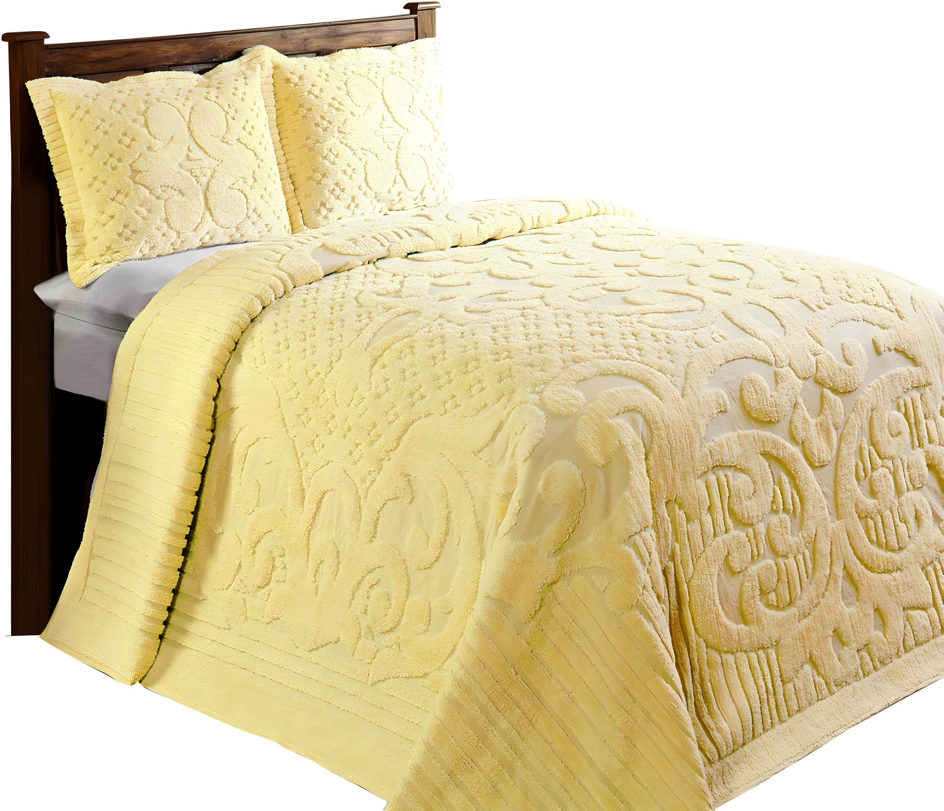 Better Trends Ashton 100% Cotton Chenille Bedspread with Medallion Pattern,  Soft & Breathable Coverlet, Luxurious Bedding for All Seasons, Machine Washable