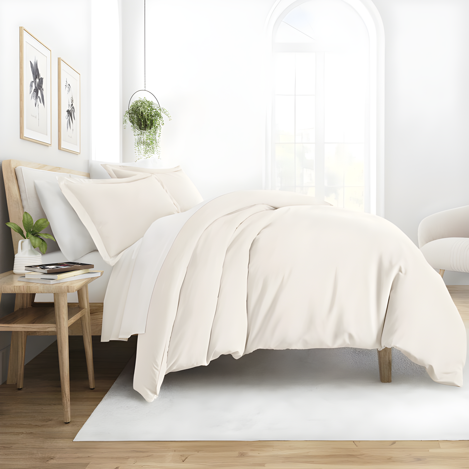 Duvet Cover Set Super Soft Microfiber Bedding in Solid Colors
