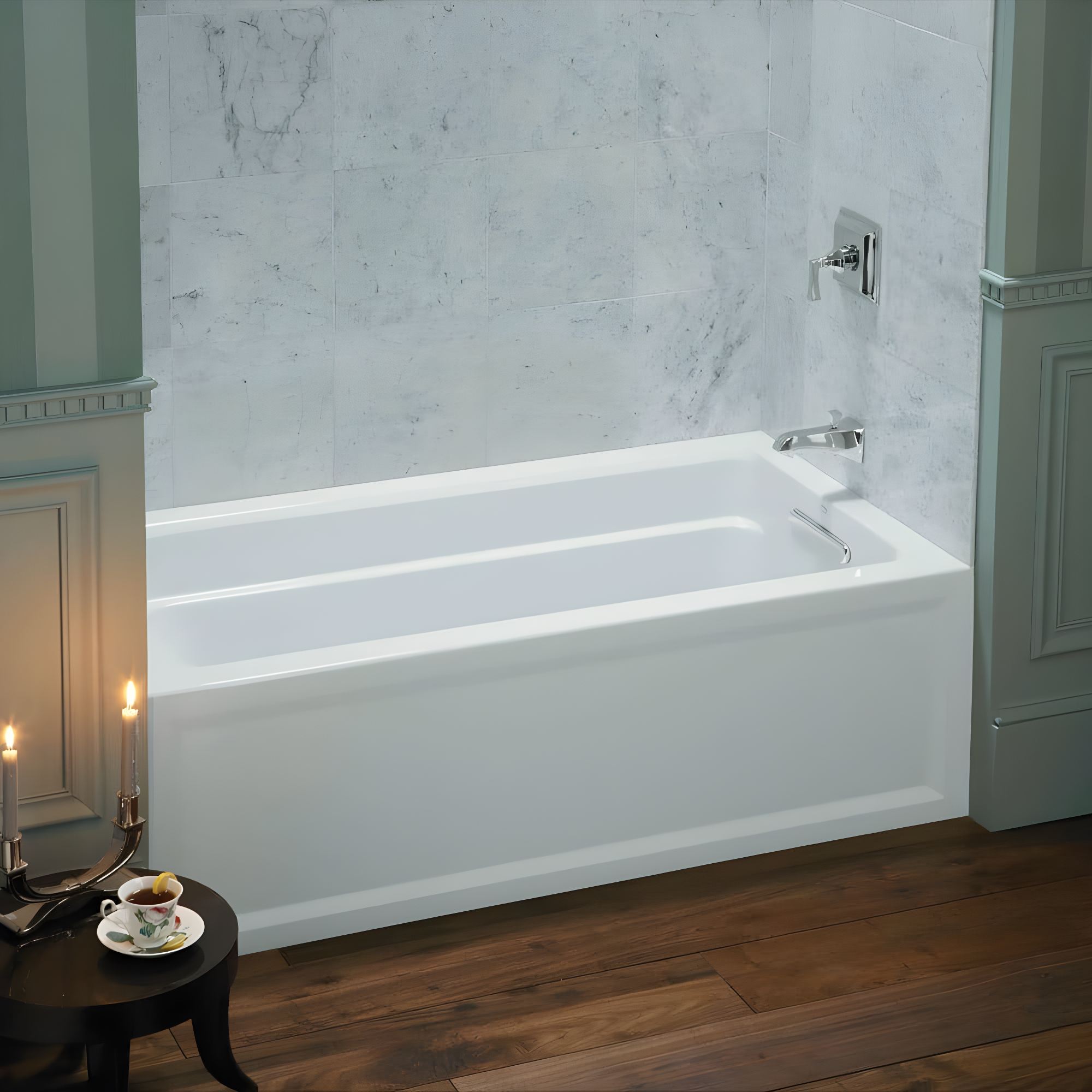 Archer® 60" x 32" Acrylic Alcove Soaking Bathtub with Comfort Depth