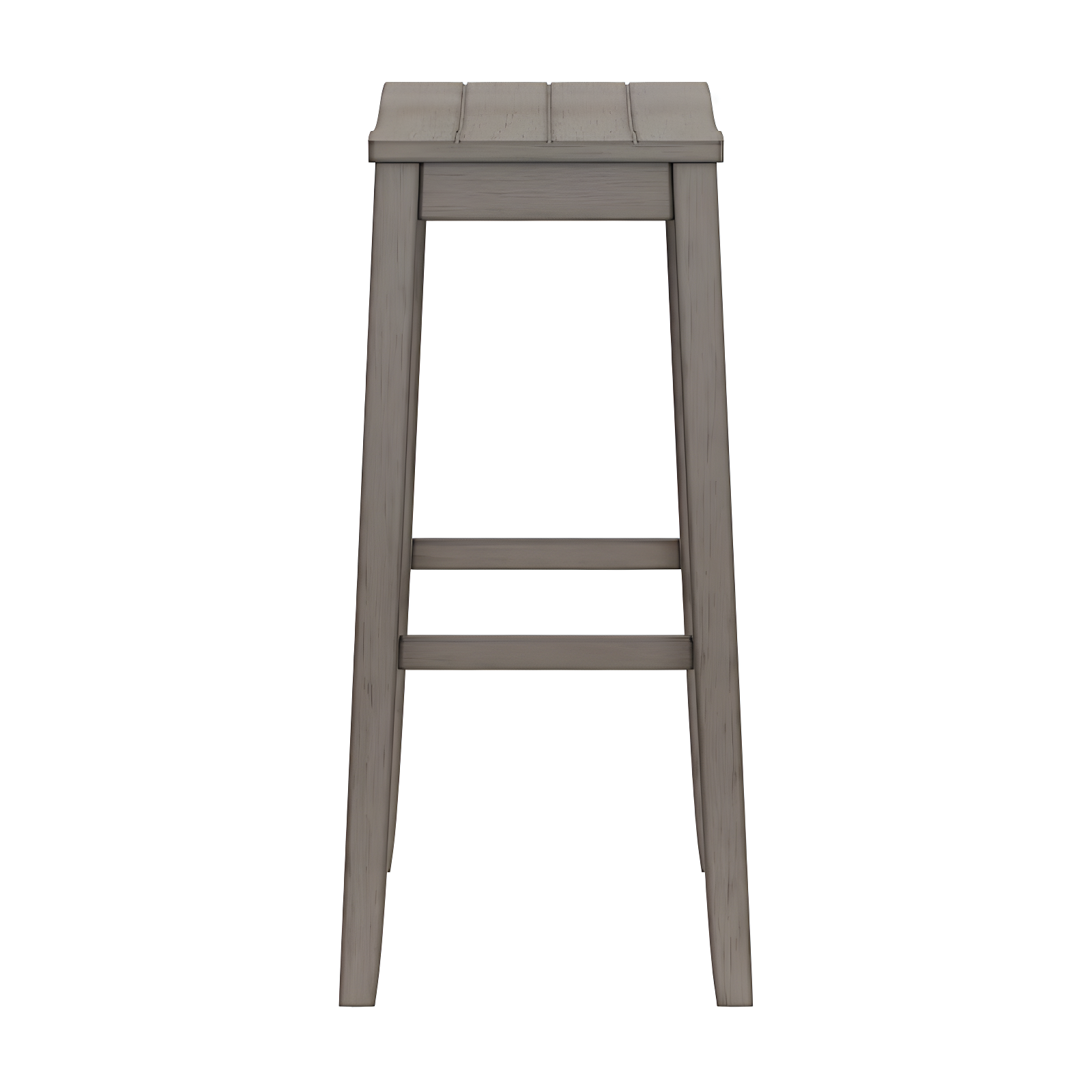 Fiddler Backless 30" NonSwivel Barstool Aged Gray: Coastal Charm, Wood Legs - Hillsdale Furniture