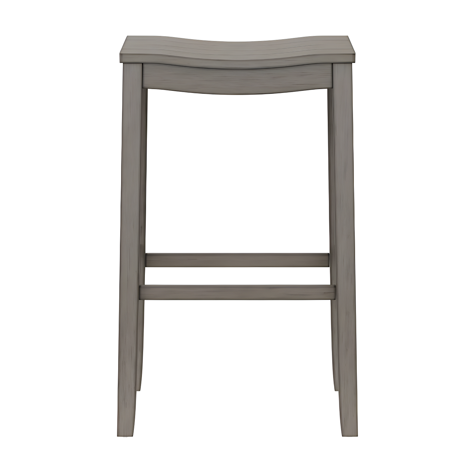 Fiddler Backless 30" NonSwivel Barstool Aged Gray: Coastal Charm, Wood Legs - Hillsdale Furniture