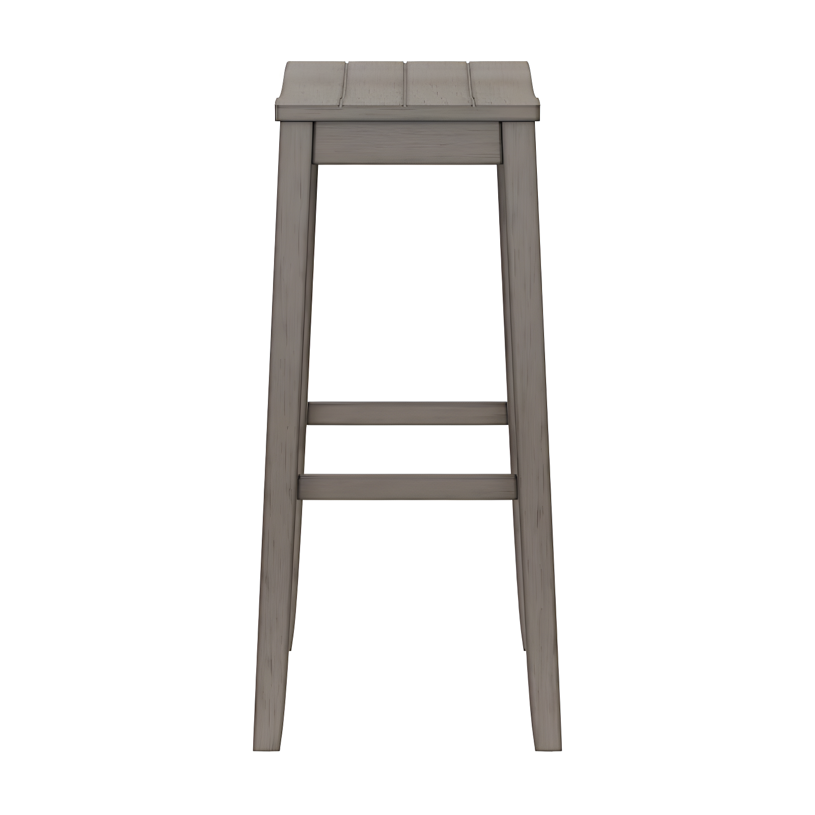 Fiddler Backless 30" NonSwivel Barstool Aged Gray: Coastal Charm, Wood Legs - Hillsdale Furniture