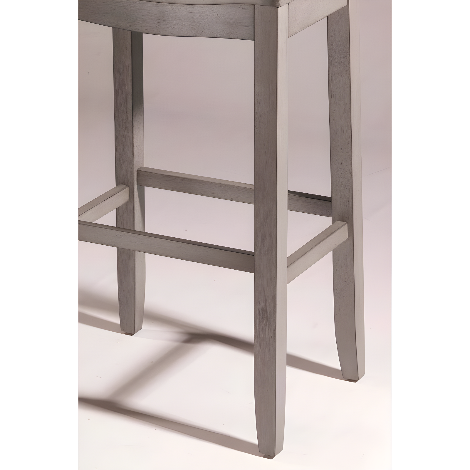 Fiddler Backless 30" NonSwivel Barstool Aged Gray: Coastal Charm, Wood Legs - Hillsdale Furniture