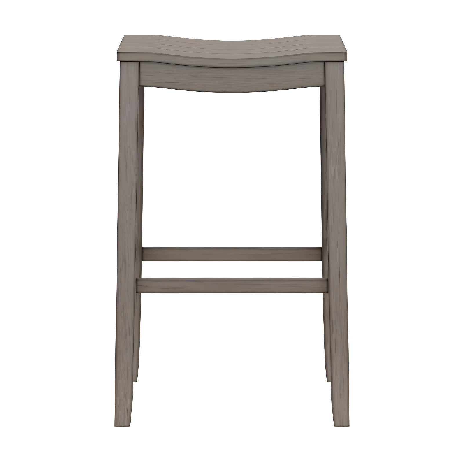 Fiddler Backless 30" NonSwivel Barstool Aged Gray: Coastal Charm, Wood Legs - Hillsdale Furniture