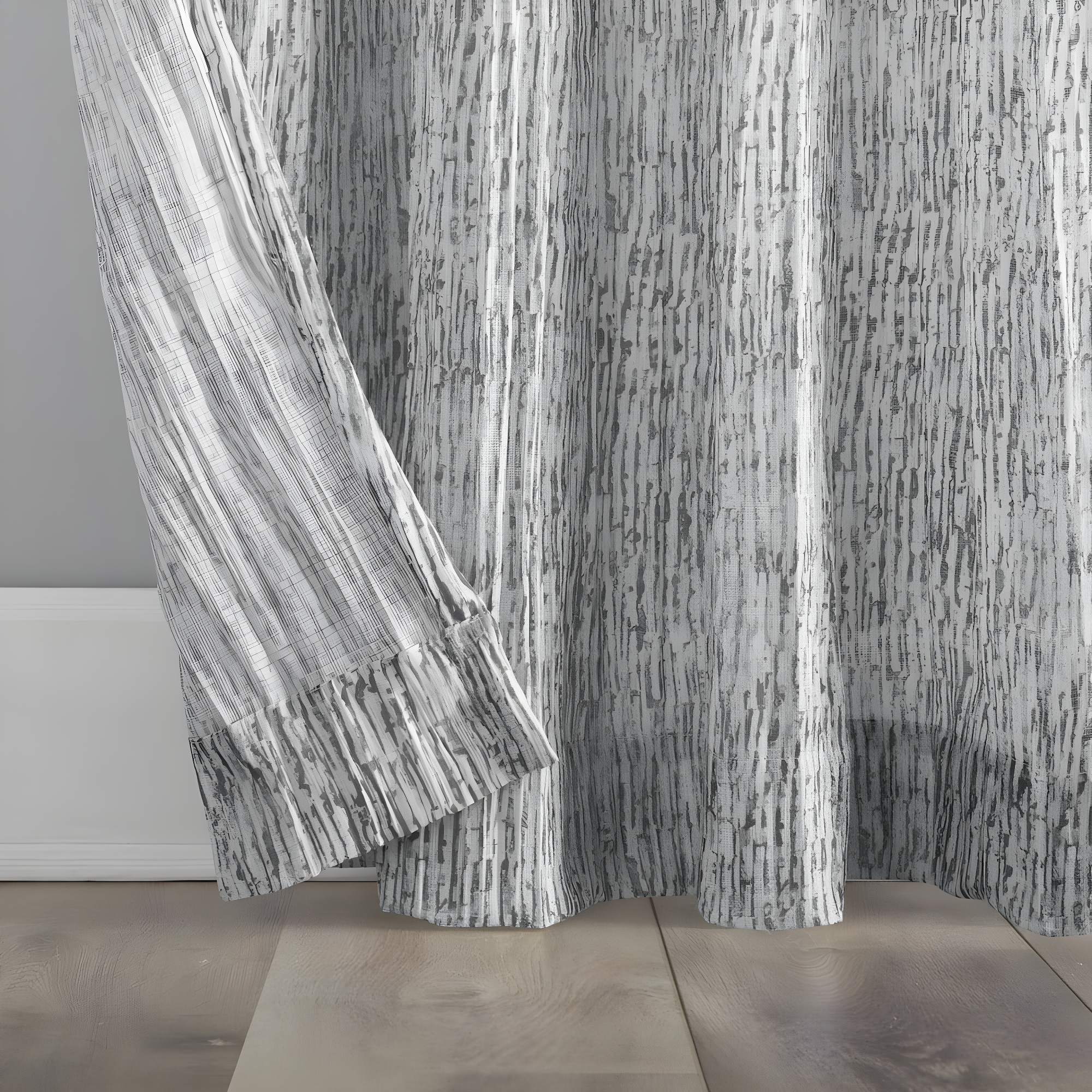 Scott Living Tulin Watercolor Print Sheer Rod Pocket Curtain Panel