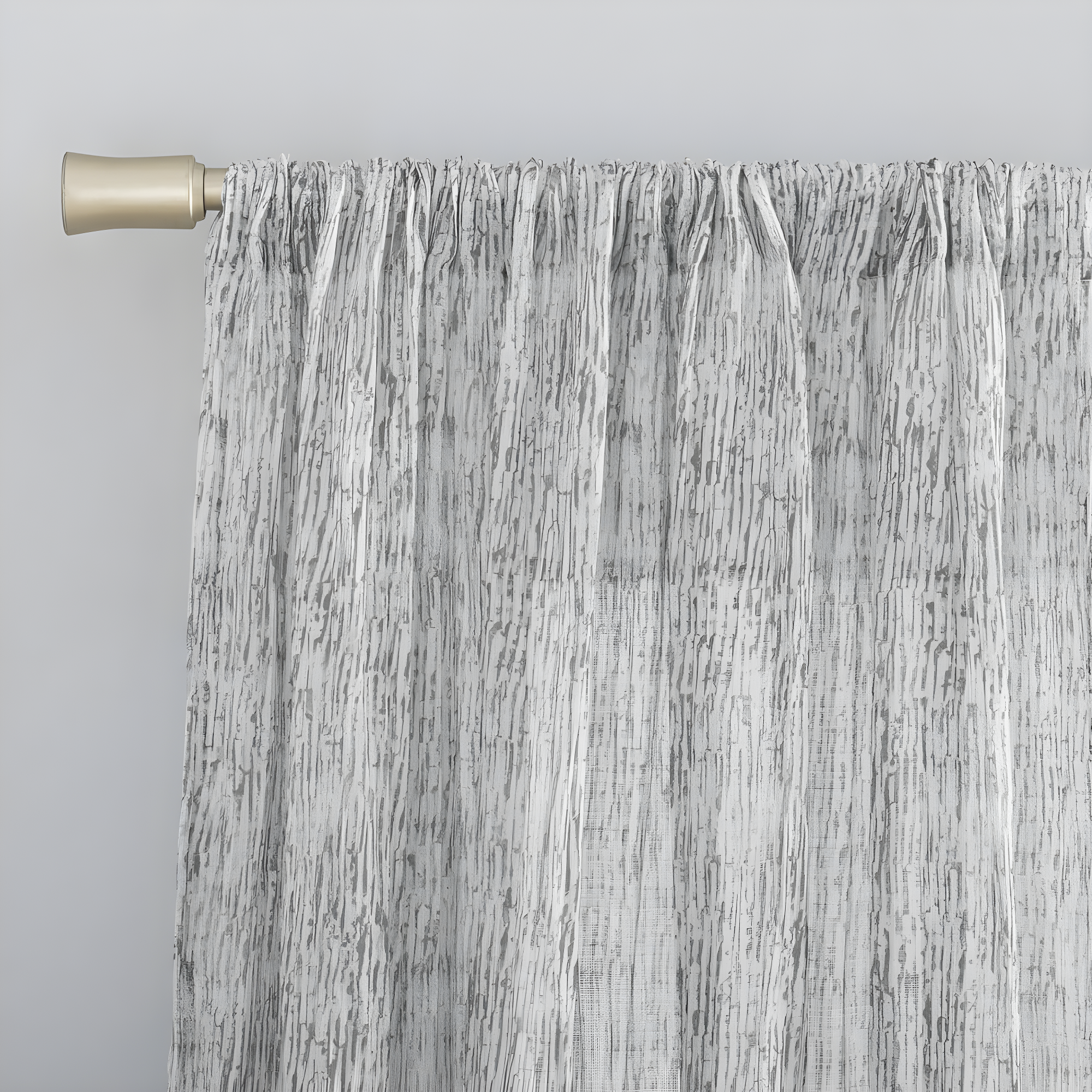 Scott Living Tulin Watercolor Print Sheer Rod Pocket Curtain Panel