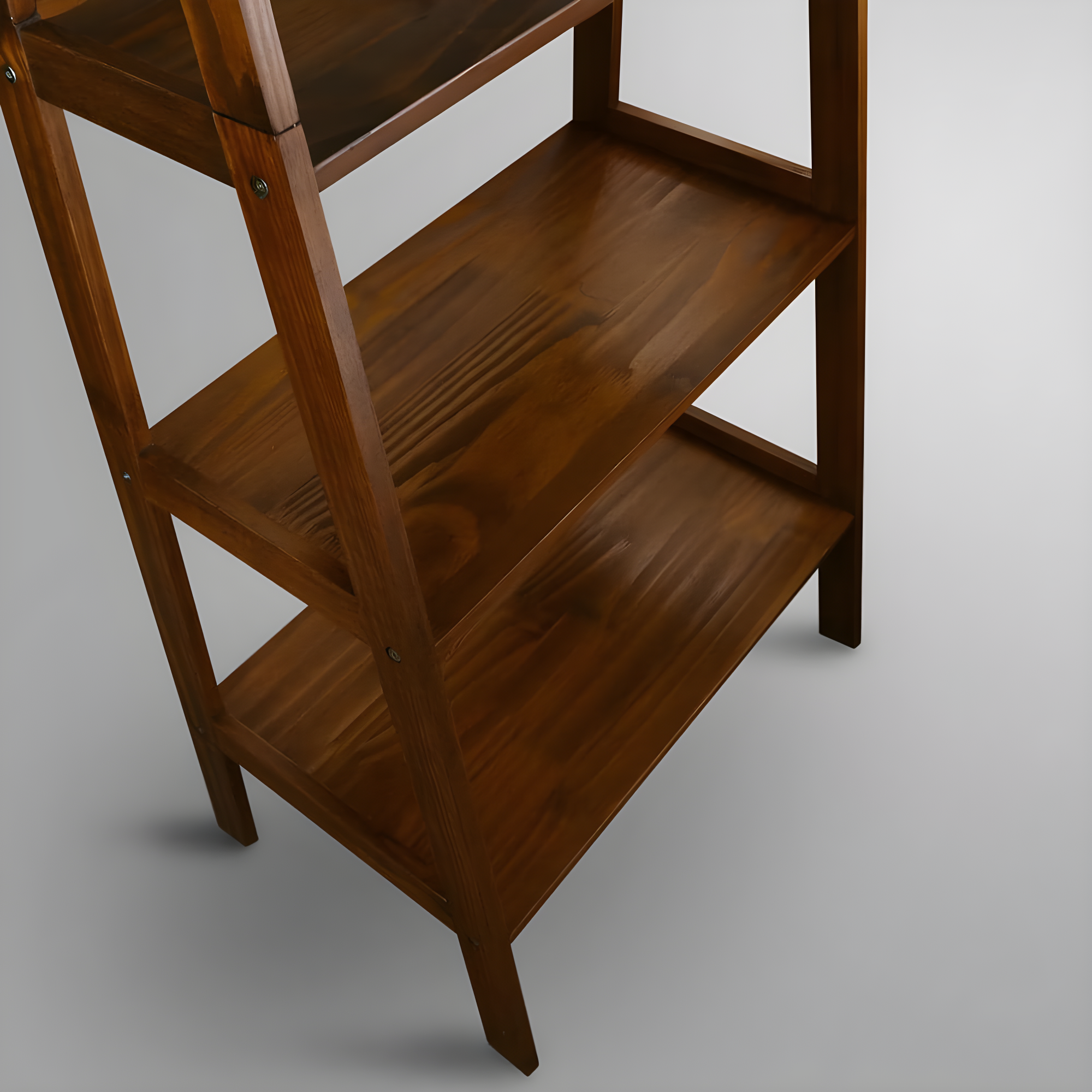 Casual Home 176-54 5-Shelf Ladder Bookcase, Warm Brown