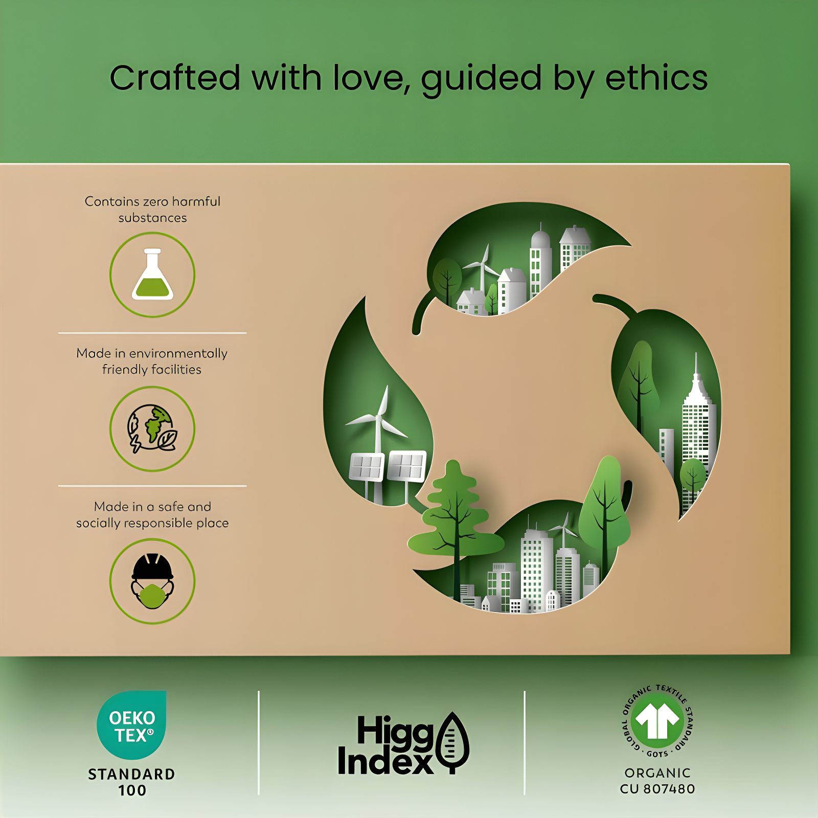 Purity Home Sustainable Organic 100% Cotton Breathable & Lightweight Deep Pocket Sheet Set