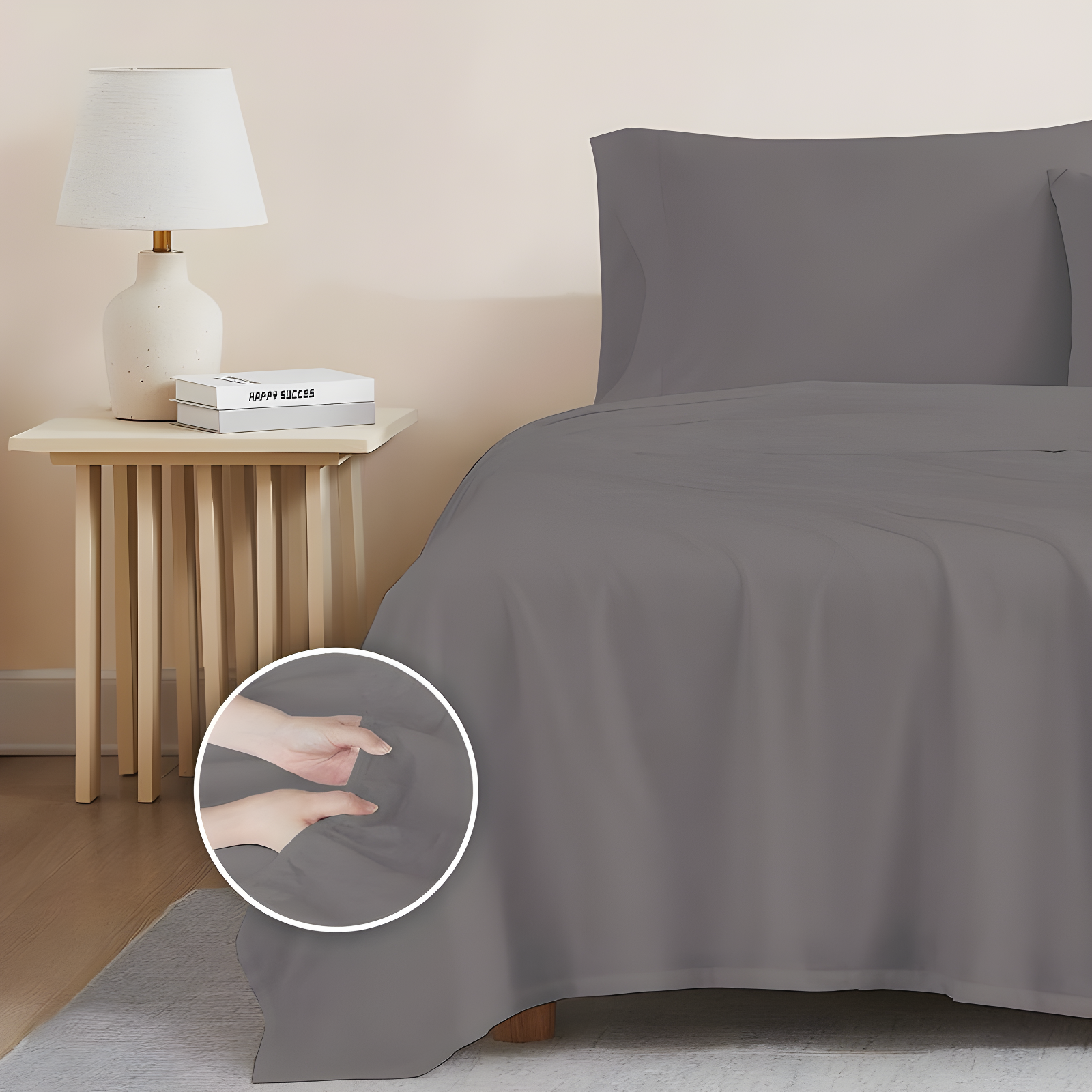 Purity Home Sustainable Organic 100% Cotton Breathable & Lightweight Deep Pocket Sheet Set