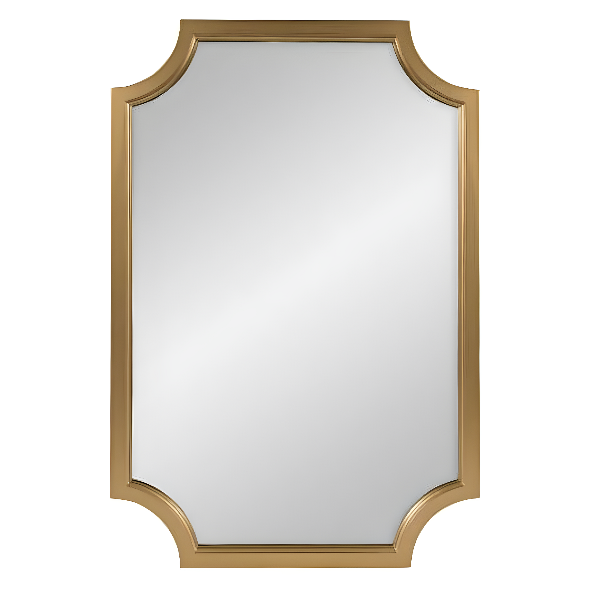 24" x 36" Hogan Framed Scallop Wall Mirror Gold - Kate and Laurel