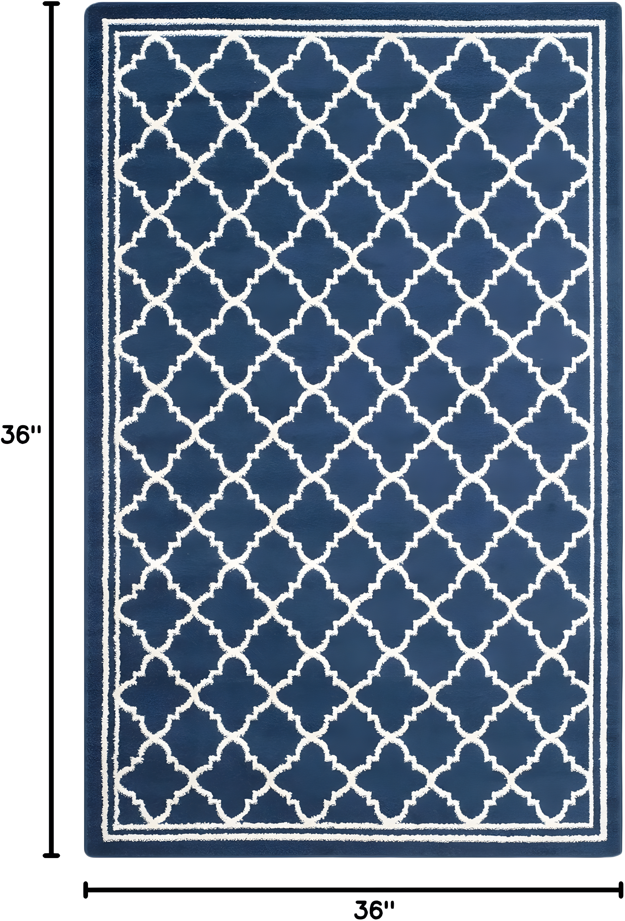 Amherst AMT422 Power Loomed Indoor Accent Rug - Navy/Beige - 3'x3' - Safavieh