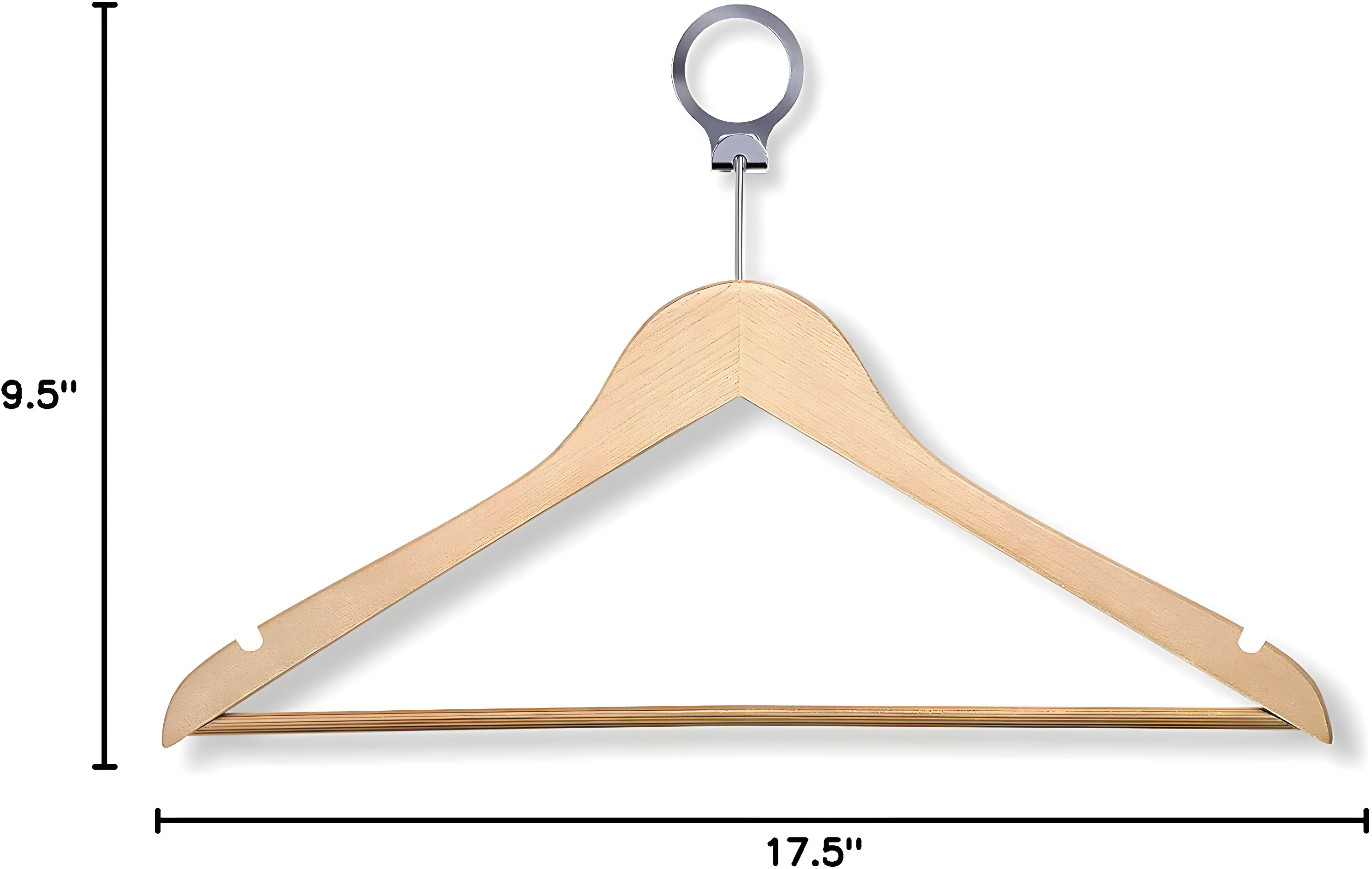 Rebrilliant Rogin Wood Standard Hanger for Suit/Coat (Set of 24)