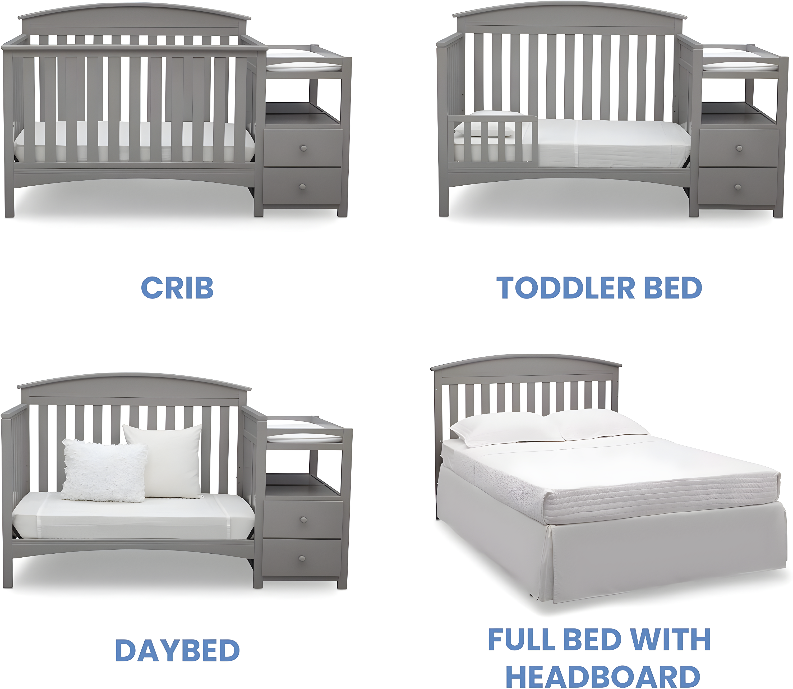 Delta Children Abby 4-in-1 Convertible Crib