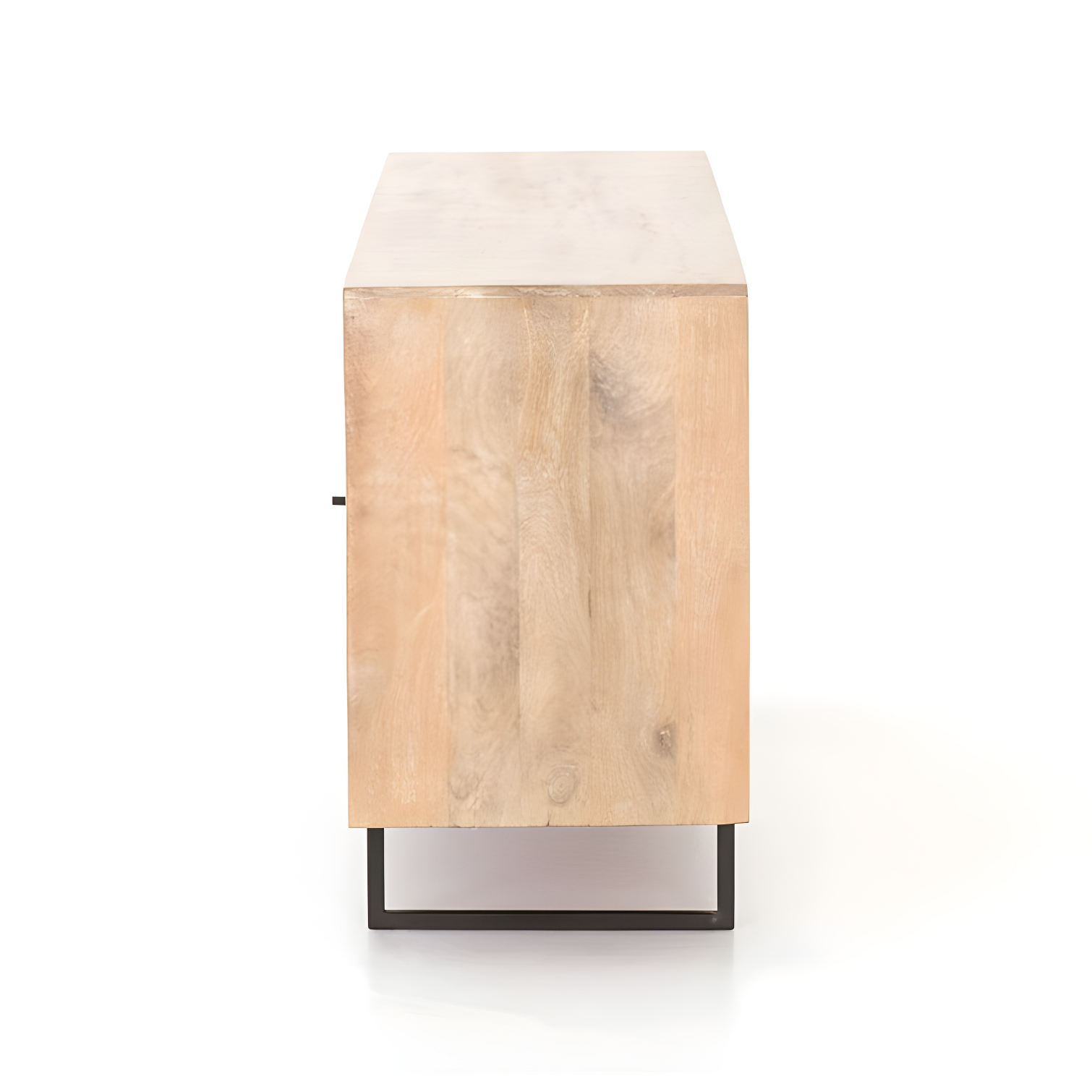 Carmel 72'' Natural Mango and Cane Sideboard with Gunmetal Legs