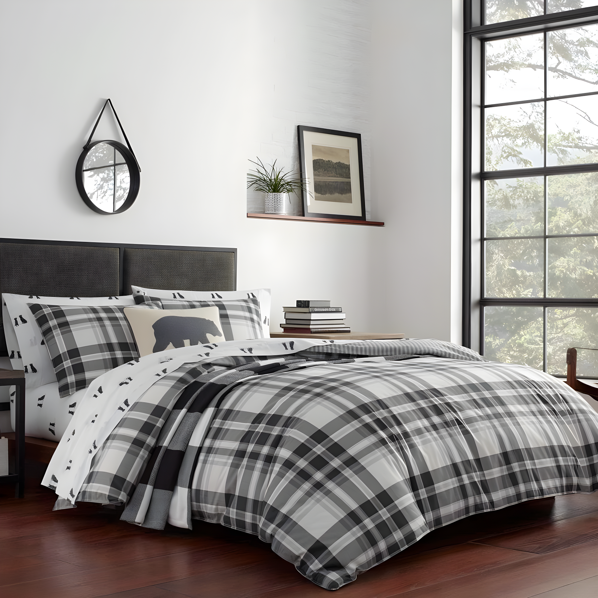 Eddie Bauer Coal Creek Plaid Cotton Comforter Set
