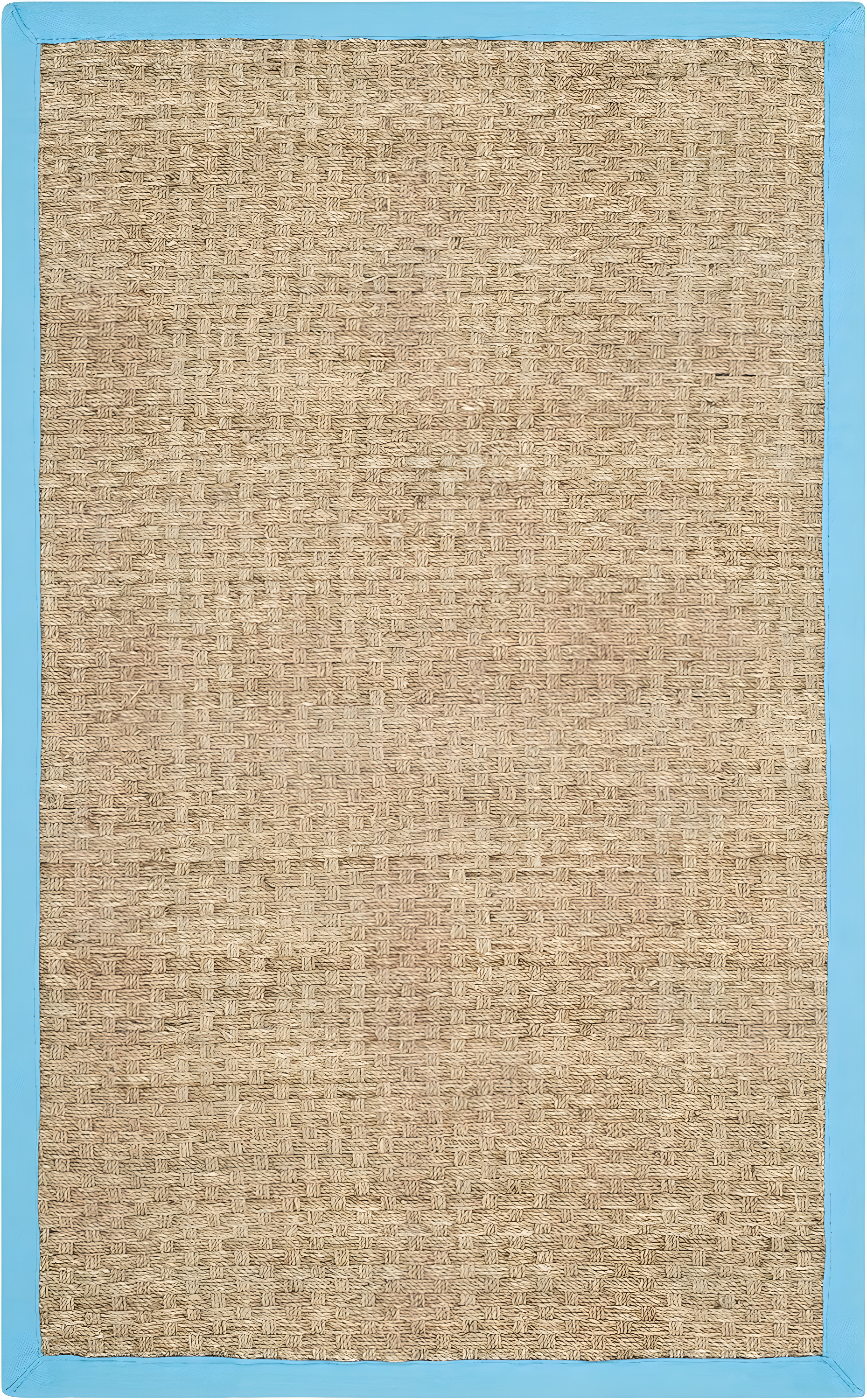 Natural Fiber NF114 Power Loomed Indoor Accent Rug - Natural/Turquoise - 3'x5' - Safavieh.