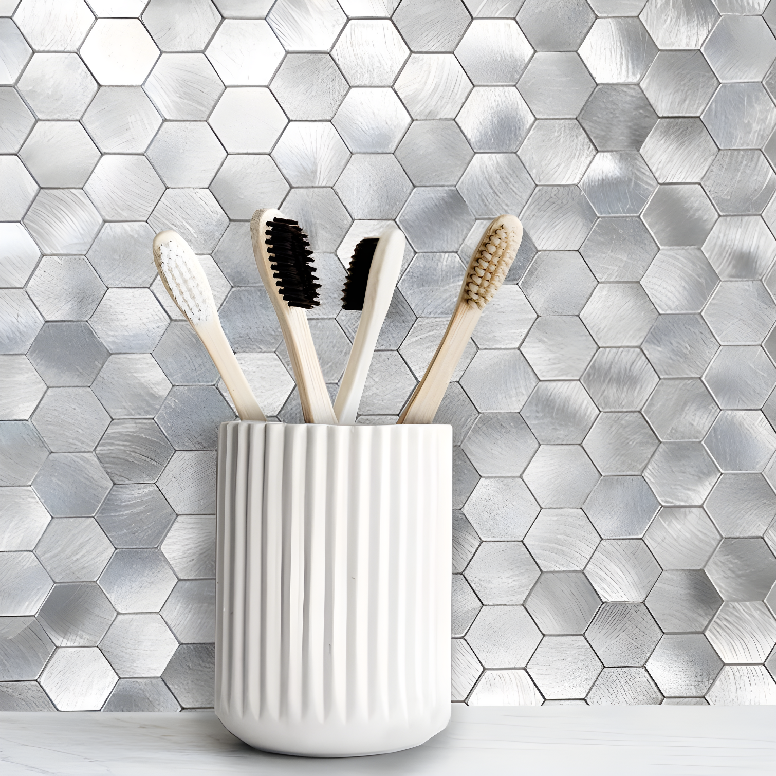 Design Is Personal 12'' W x 12'' L Polyvinyl Chloride (PVC) Peel and Stick Mosaic Tile