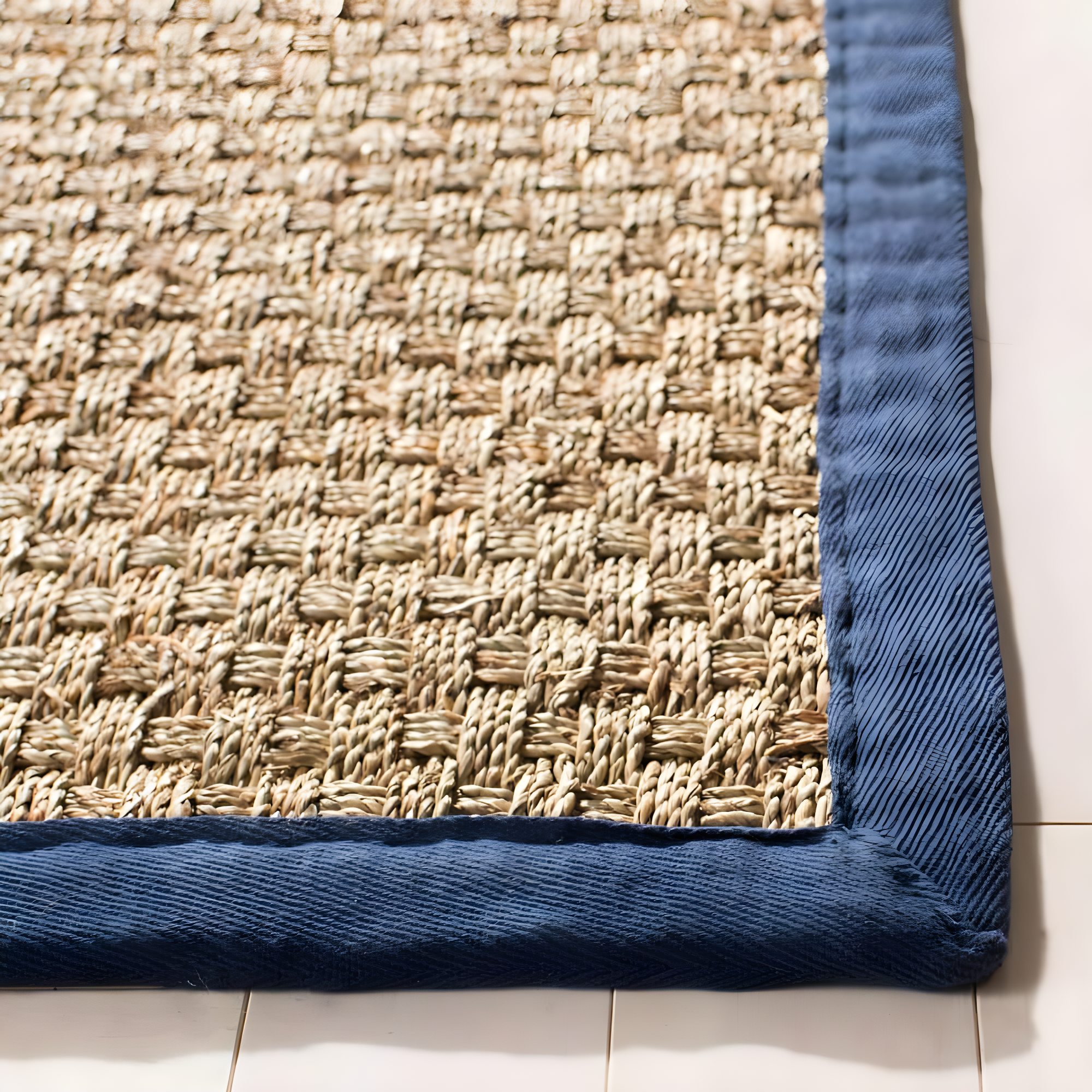 Natural Fiber NF114 Power Loomed Indoor Accent Rug - Natural/Blue - 3'x5' - Safavieh.