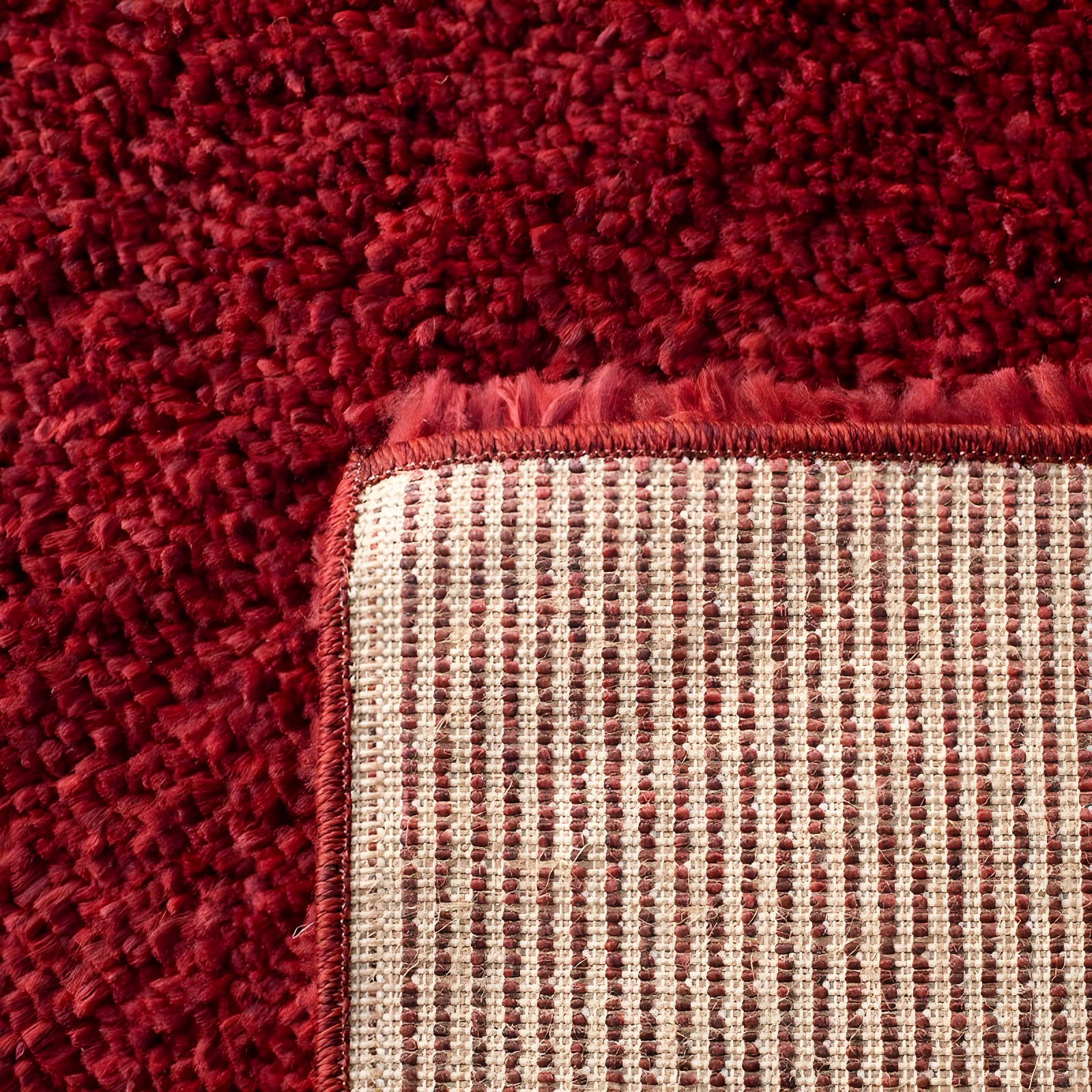 August Shag 900 AUG900 Power Loomed Indoor Area Rug - Burgundy - 6'x9' - Safavieh