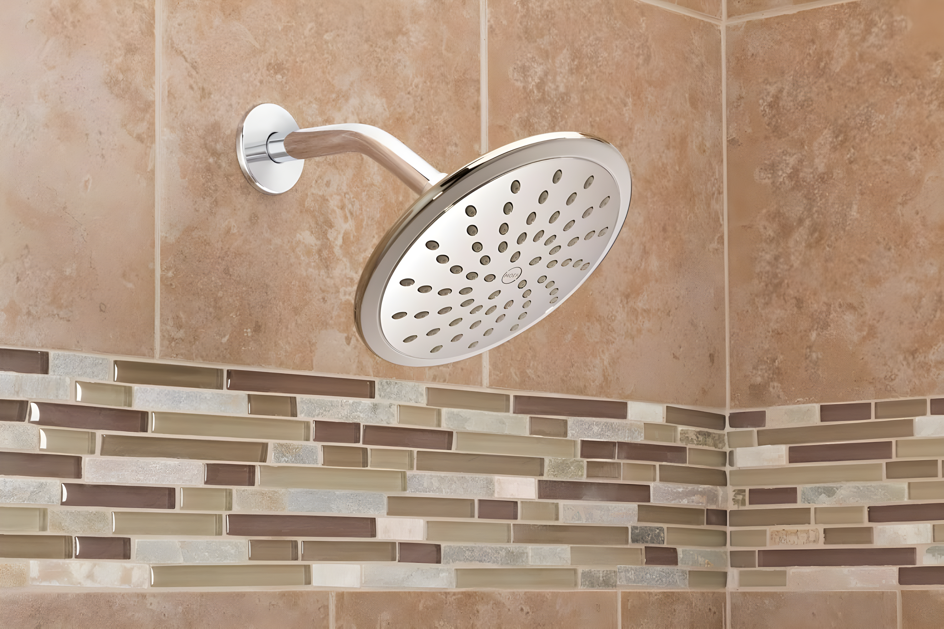 Moen Wide Round Rain Shower Head for Bathroom with 2 GPM High-Pressure Rainfall Spray