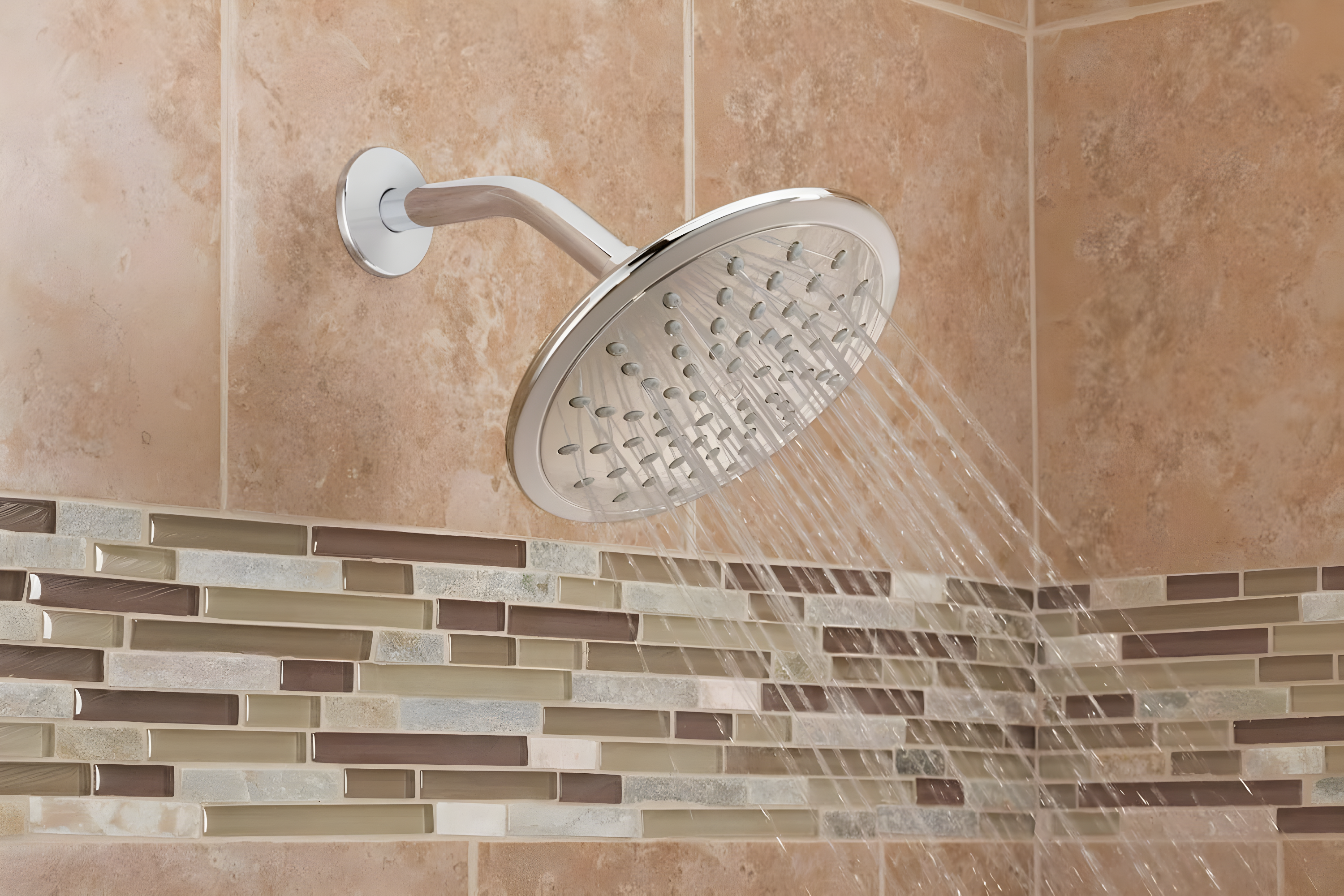 Moen Wide Round Rain Shower Head for Bathroom with 2 GPM High-Pressure Rainfall Spray