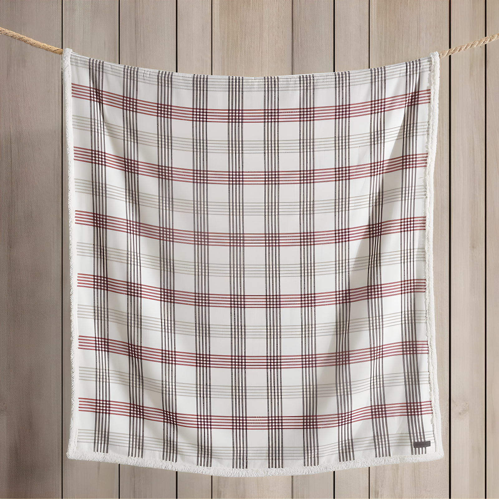Eddie Bauer Eddie Bauer Printed Flannel/Sherpa Throw Blankets