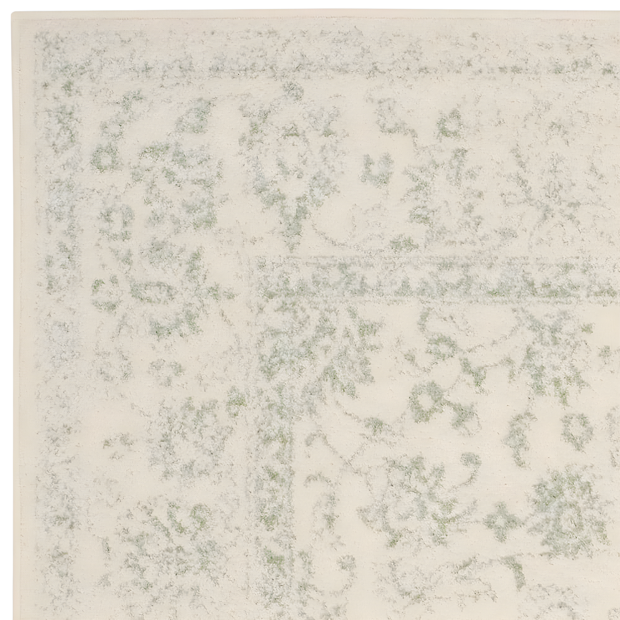 SAFAVIEH Adirondack Wyatt Traditional Area Rug, Ivory/Sage, 8' x 8' Square