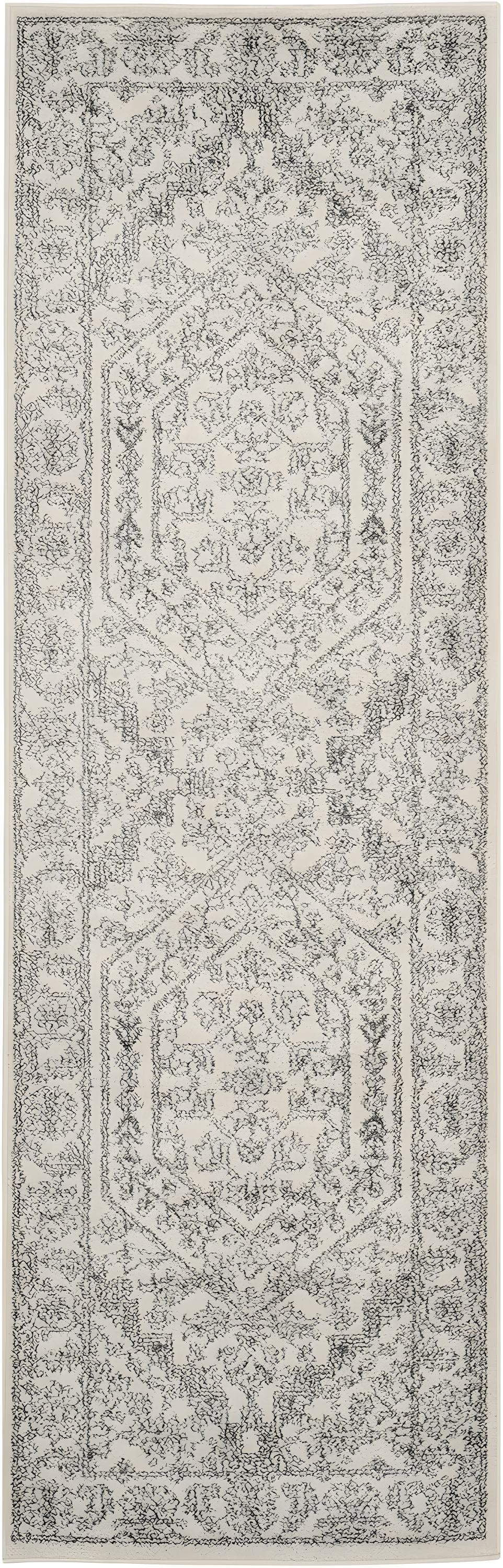 Adirondack ADR108 Power Loomed Runner Rug  Ivory / Silver 2'-6" X 8' - Safavieh.