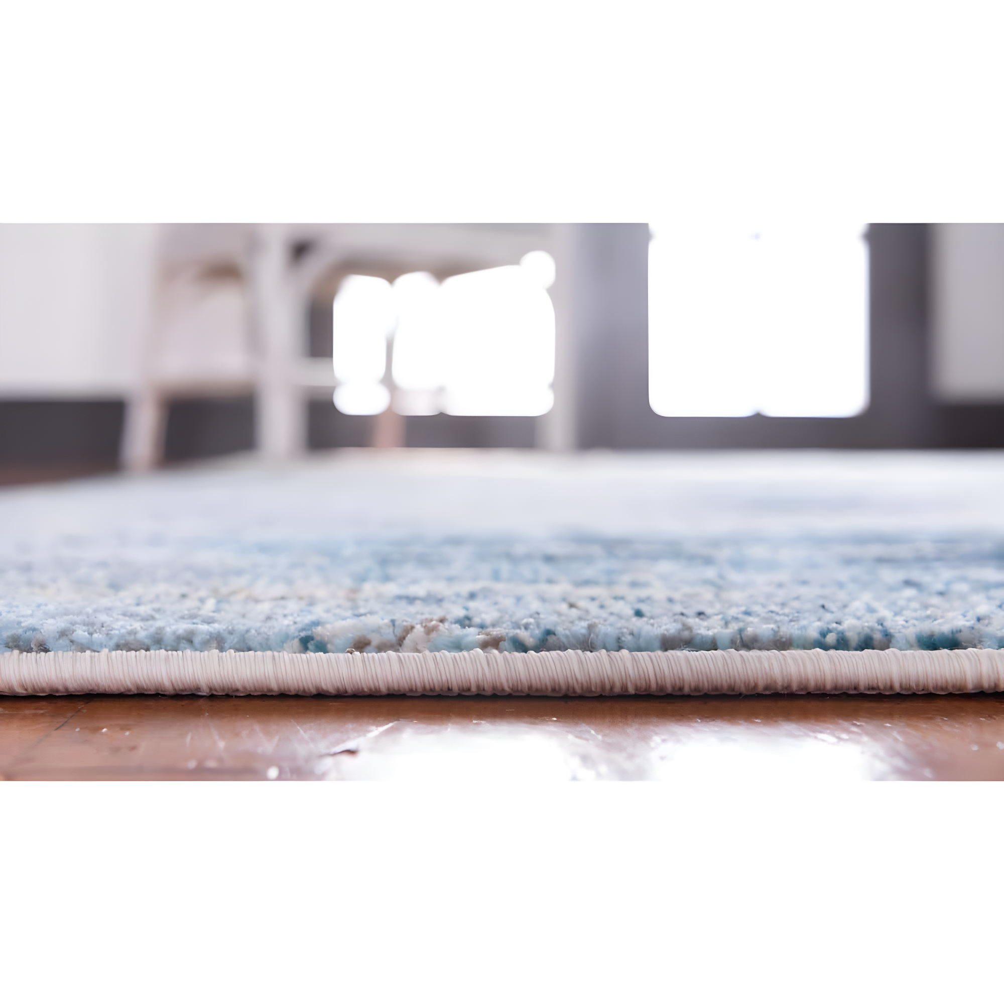Unique Loom Chromatic Collection Area Rug - Avalon (8' x 10' Rectangle Light Blue/Gray)