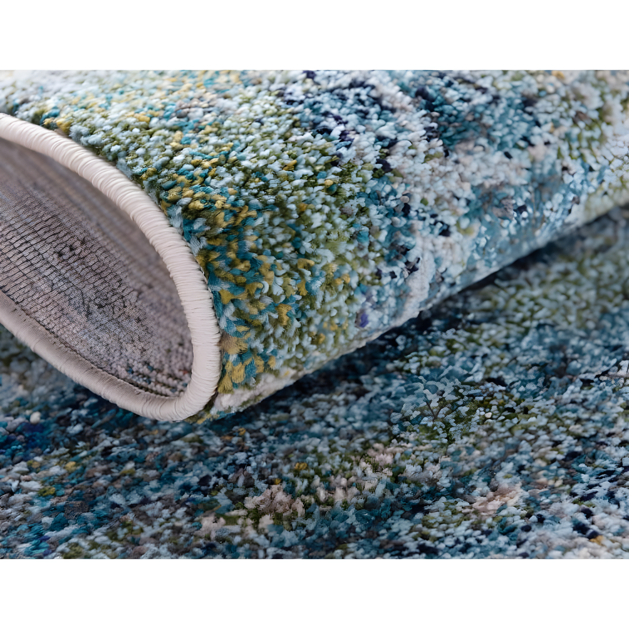 Unique Loom Chromatic Collection Area Rug - Avalon (8' x 10' Rectangle Light Blue/Gray)