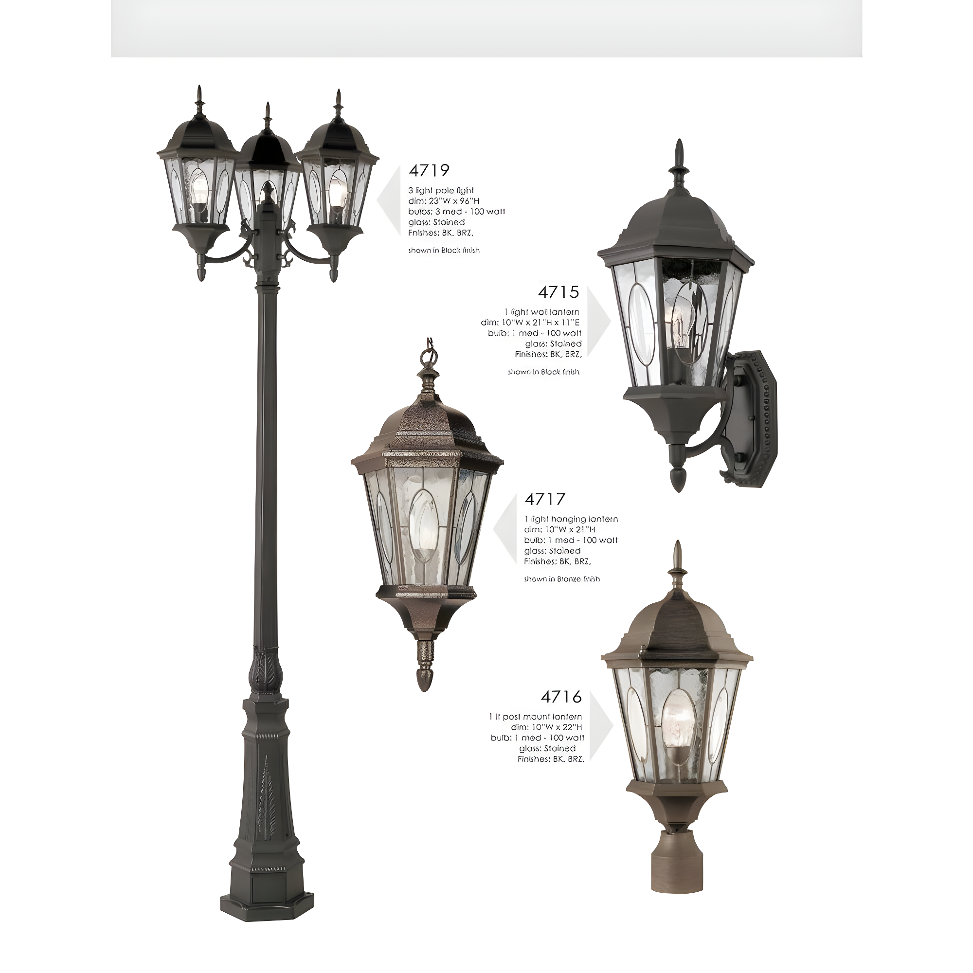 Trans Globe Lighting 4719 Three Light Up Lighting Outdoor Post Light From The Outdoor
