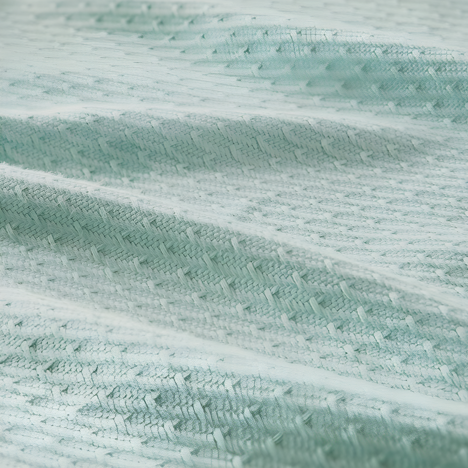 Madison Park King Textured Cotton Blanket Seafoam: Waffle Weave, Machine Washable, No Fill