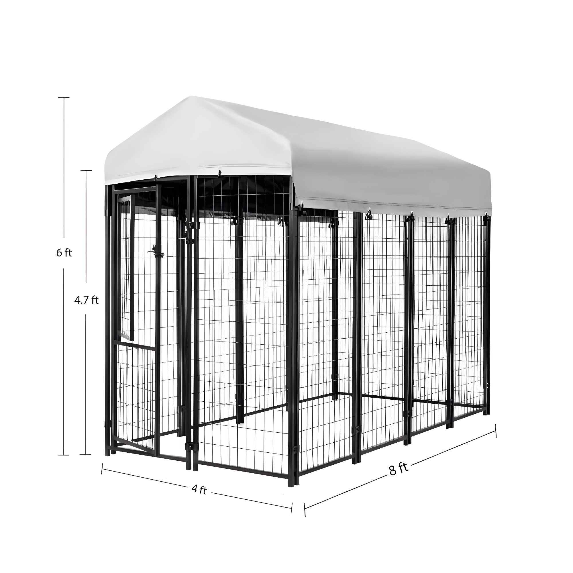 Kennels Direct Metal Kennel Kit with Cover